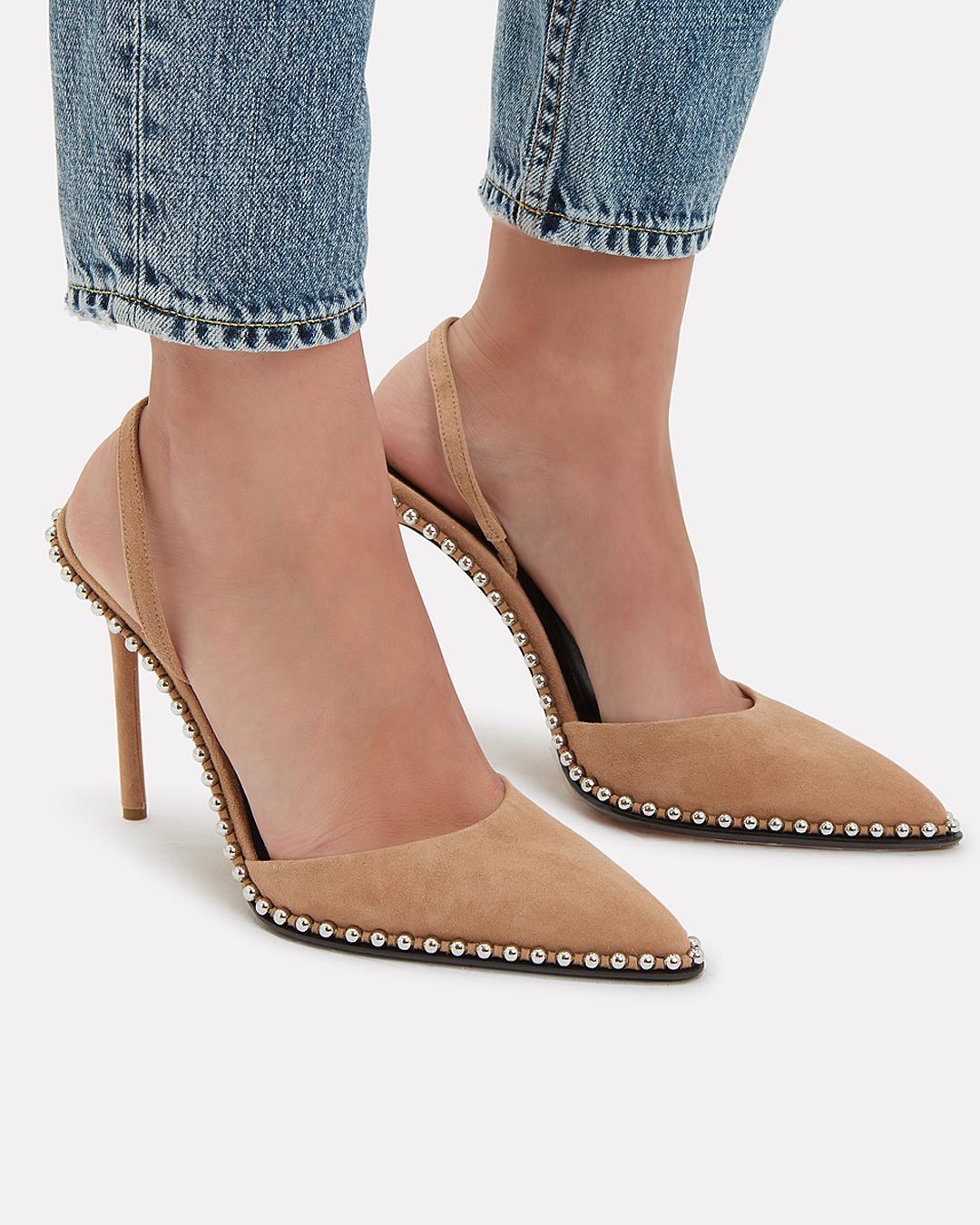 alexander wang rina studded slingback pumps
