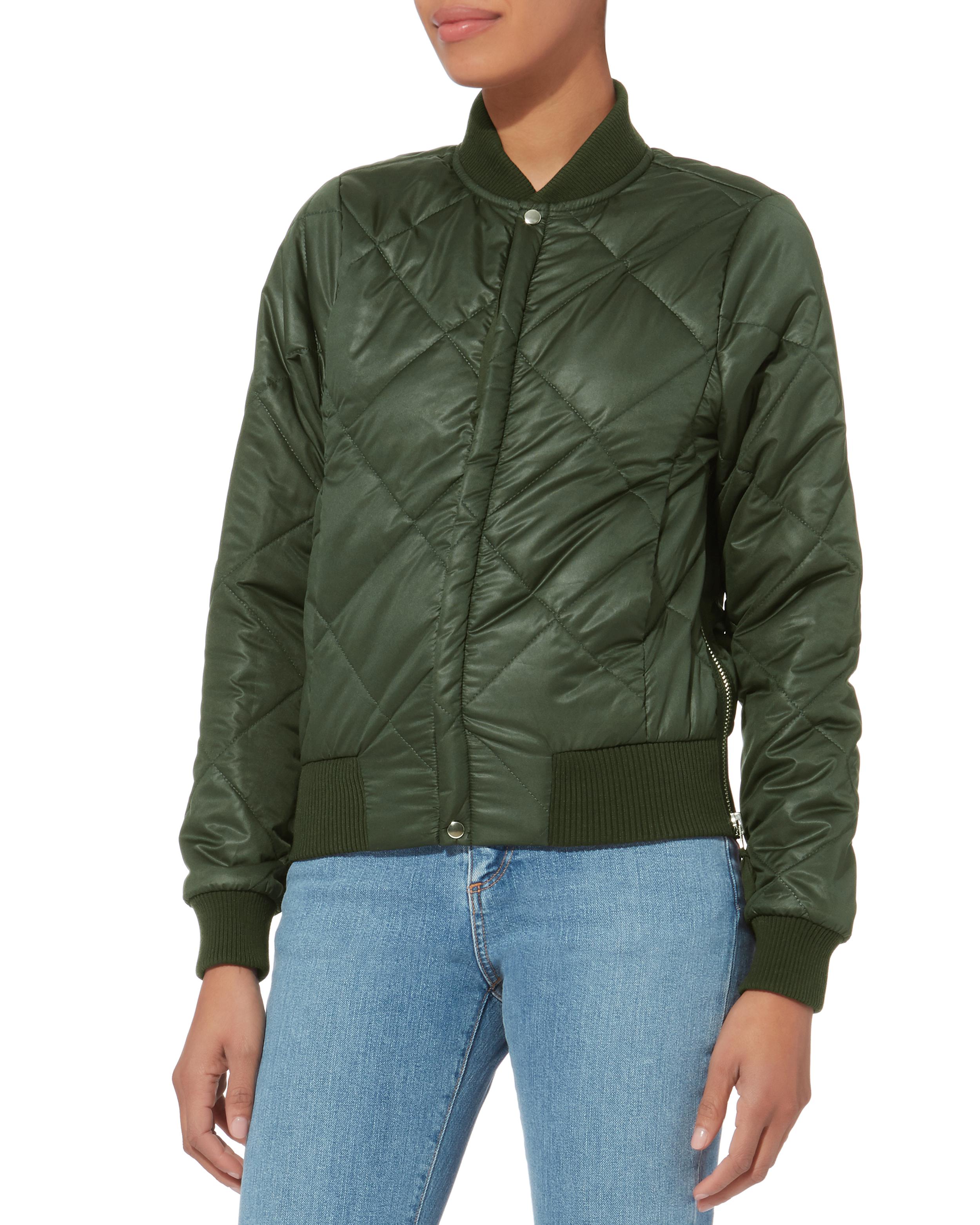 quilted olive green jacket