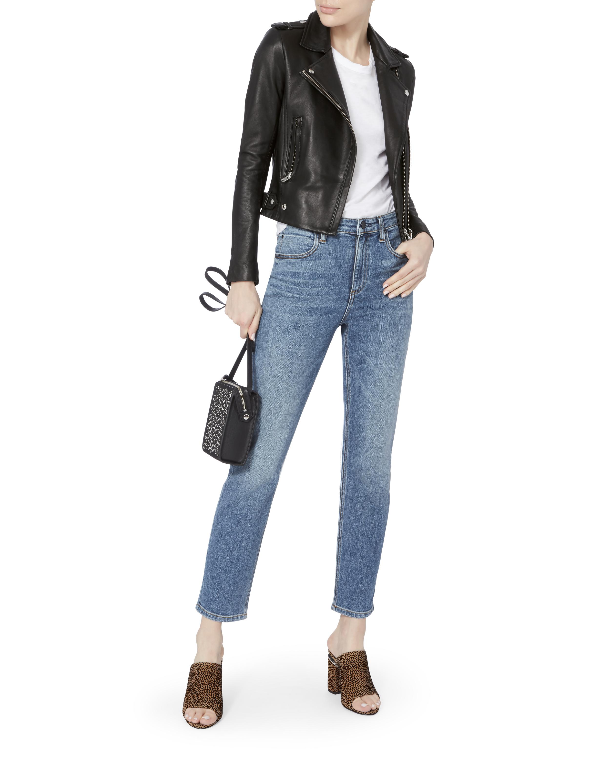 iro cropped leather jacket