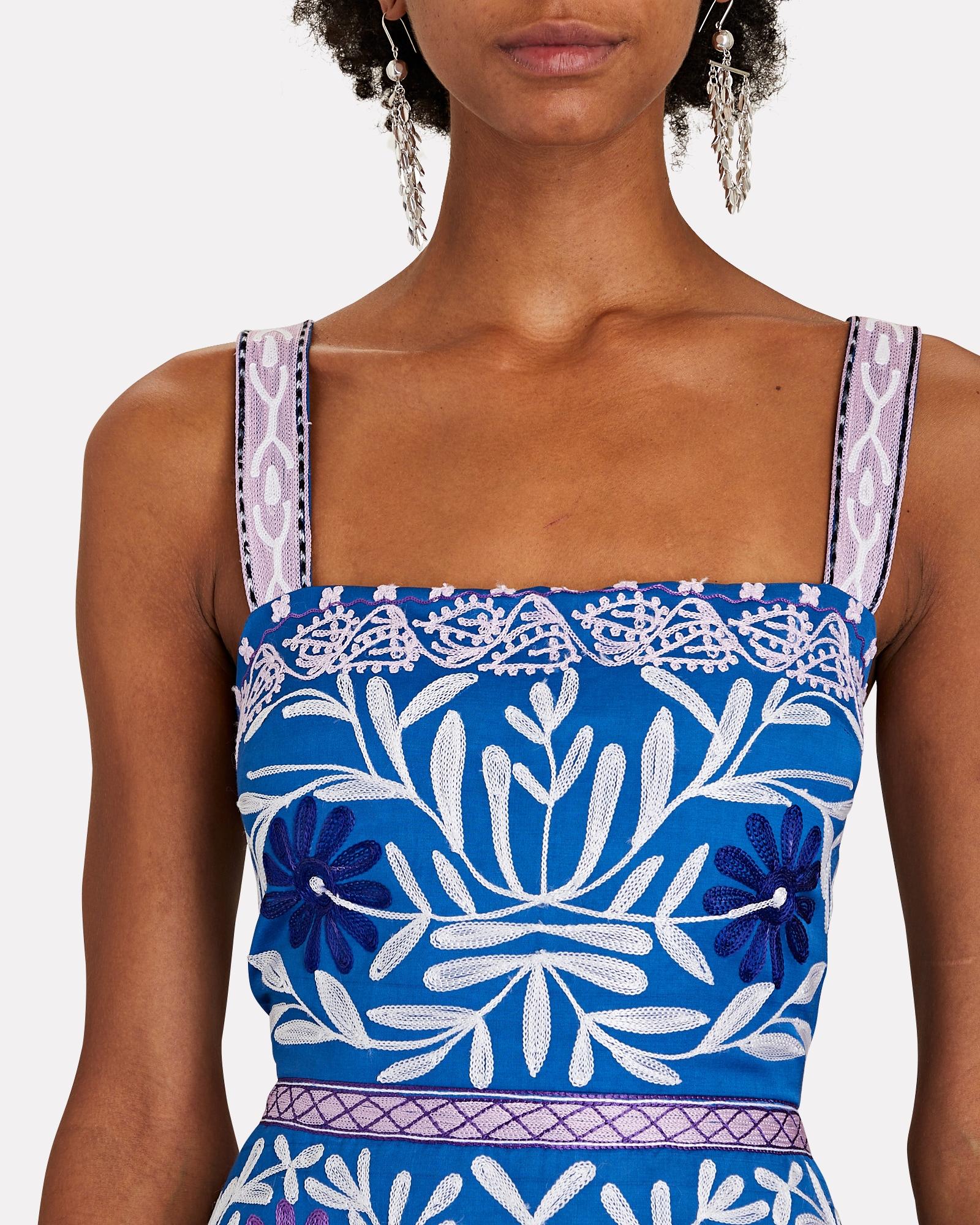 alexis venise floral embroidered mini dress