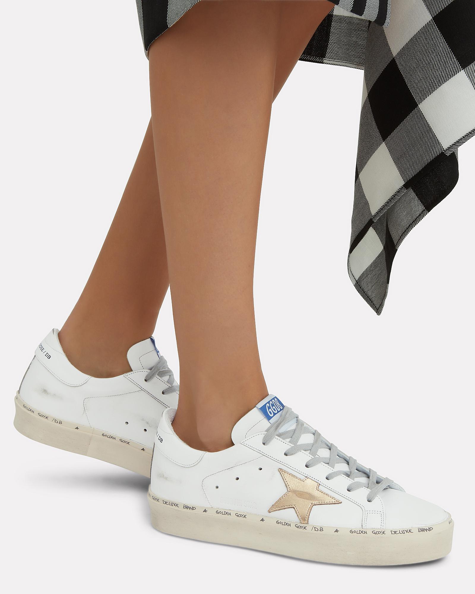 Golden Goose Hi Star Gold Leather Low-top Sneakers in White | Lyst