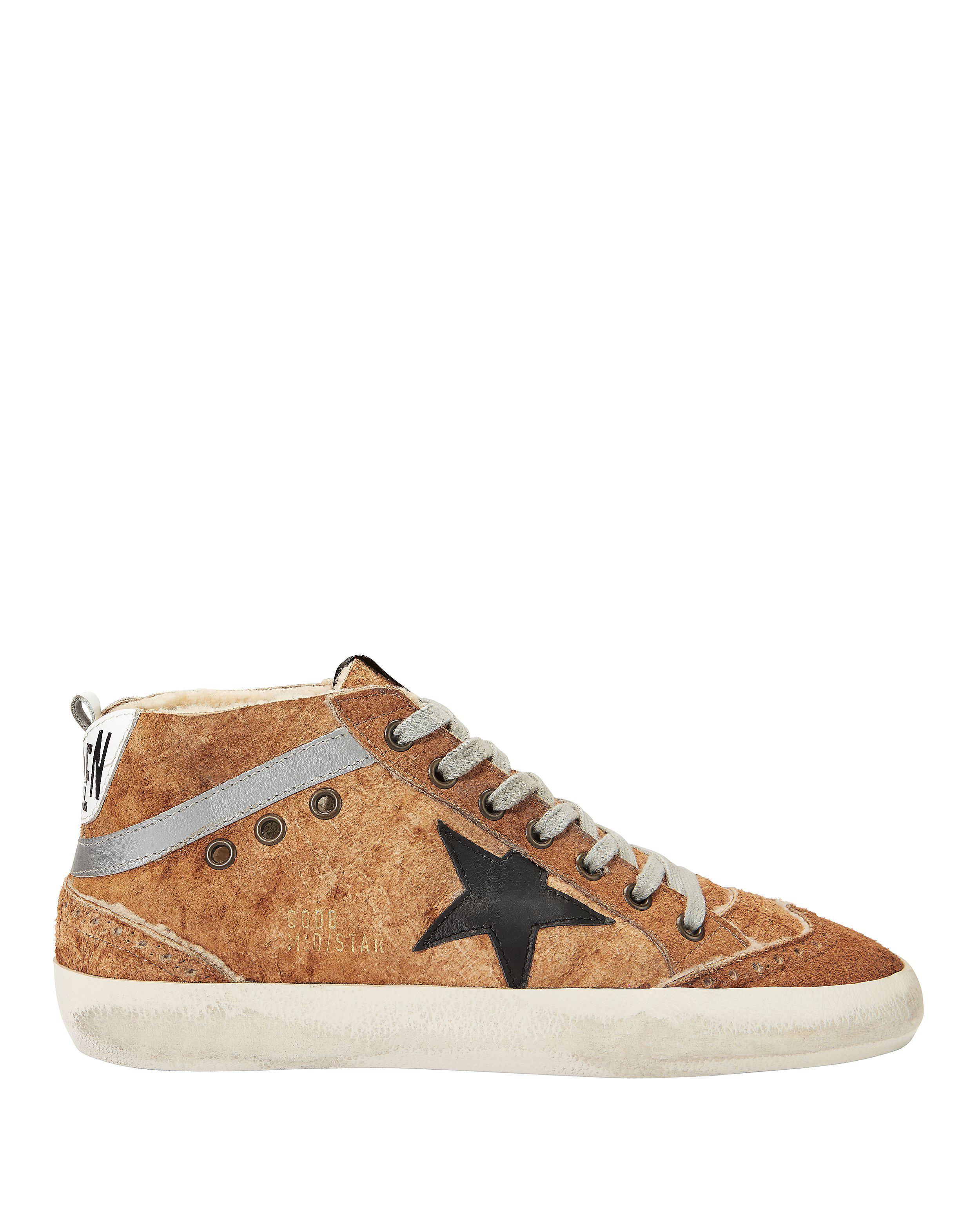 brown leather golden goose
