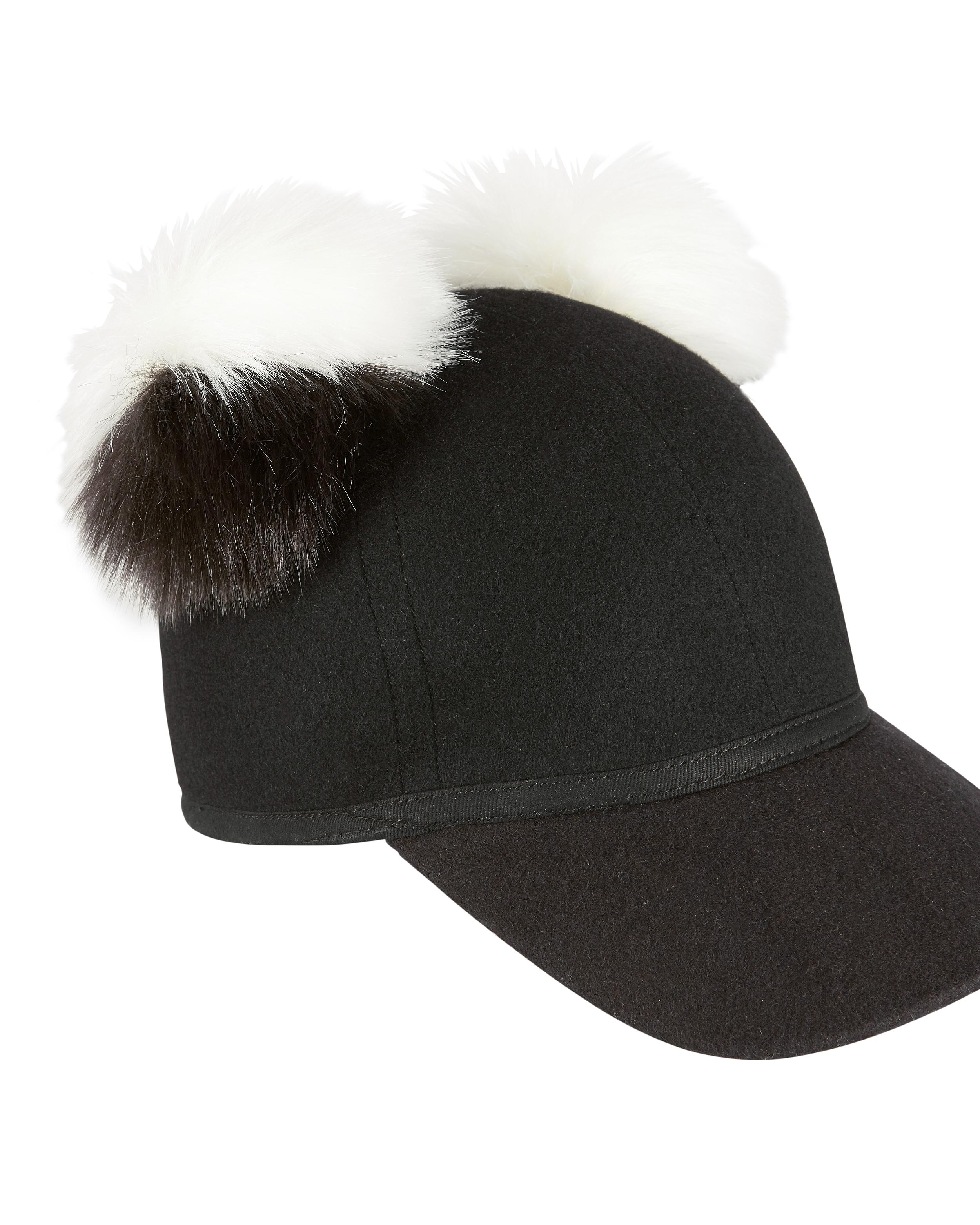 double pom pom baseball cap
