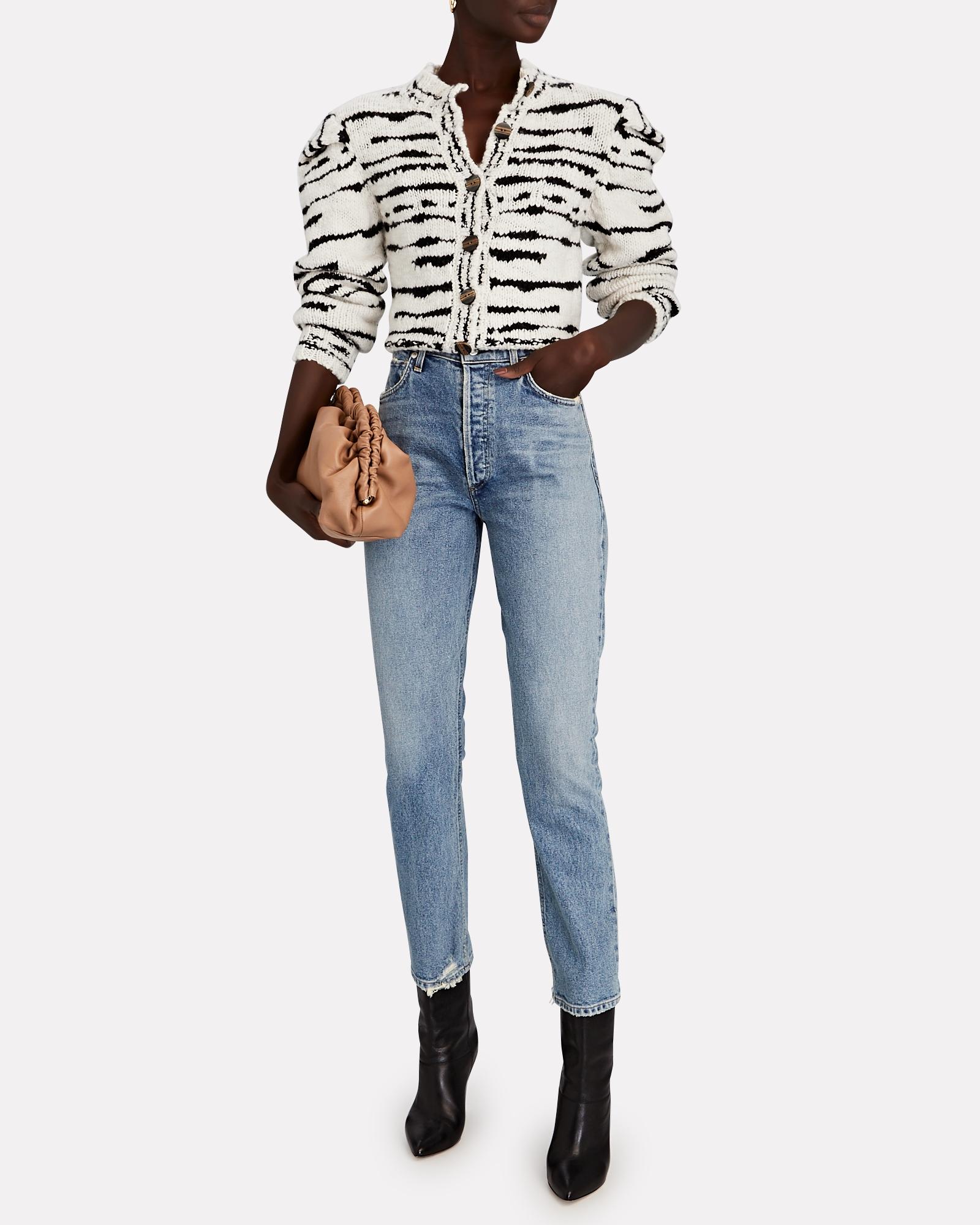 Skye Zebra Merino Wool Cardigan | Lyst