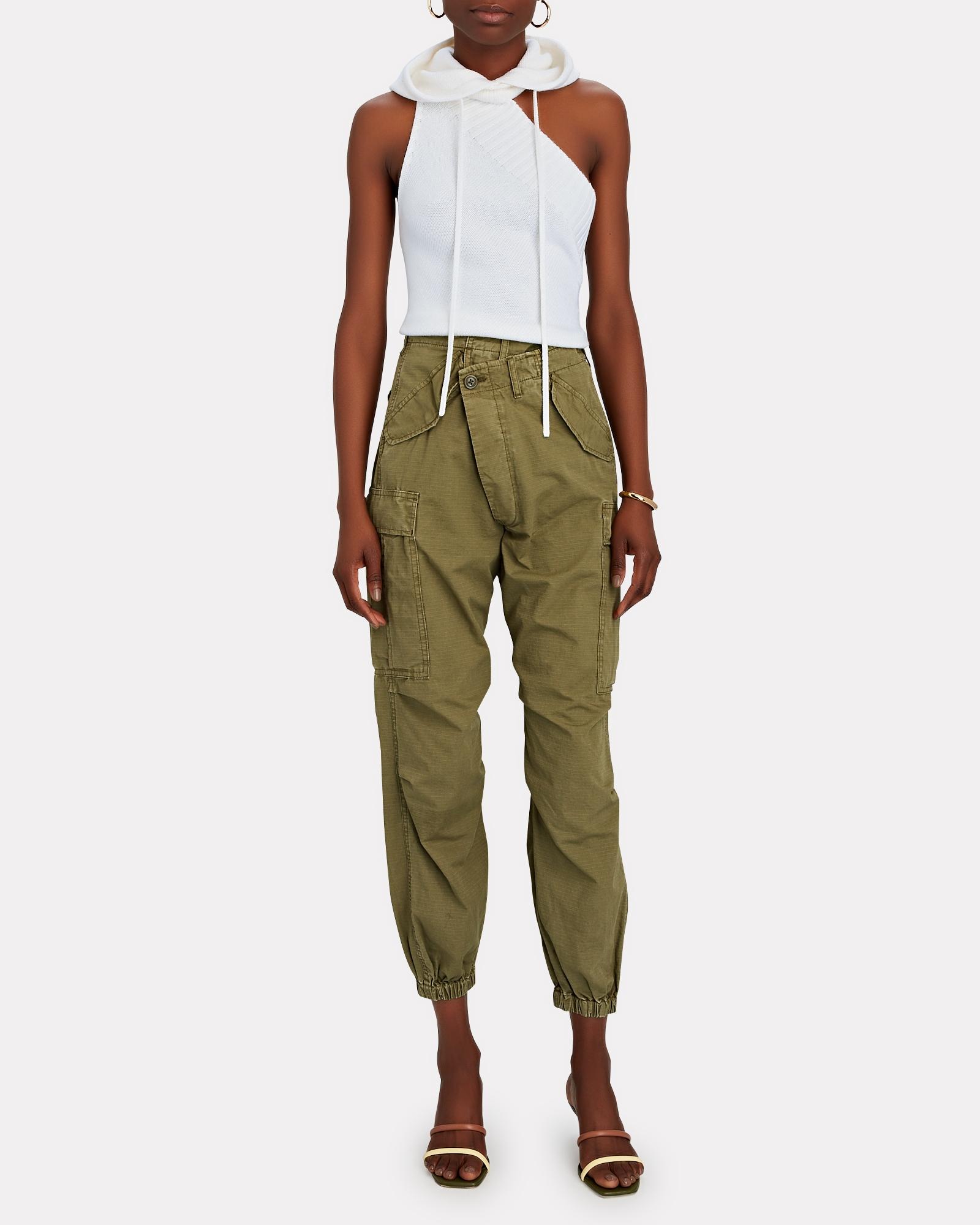 R13 Cotton Crossover Cargo Drop Pants 