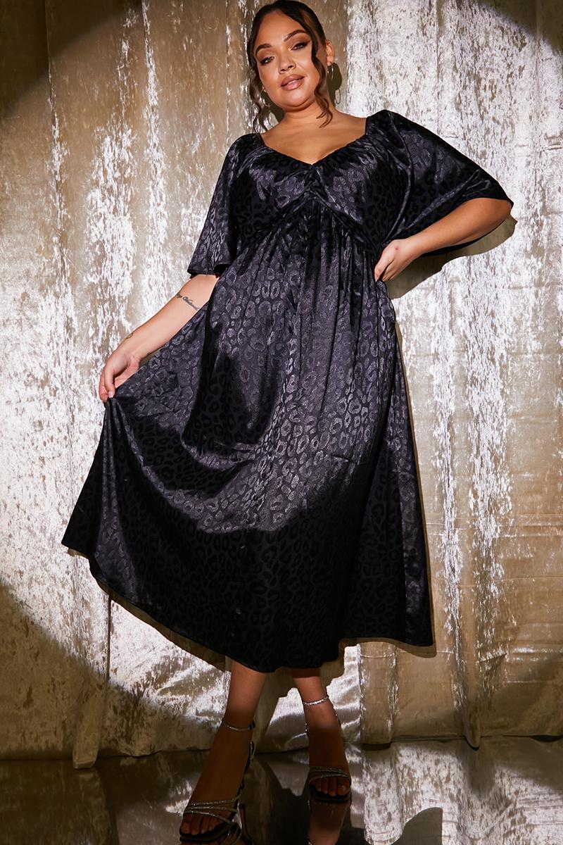 Cape flutter bardot midi dress sale