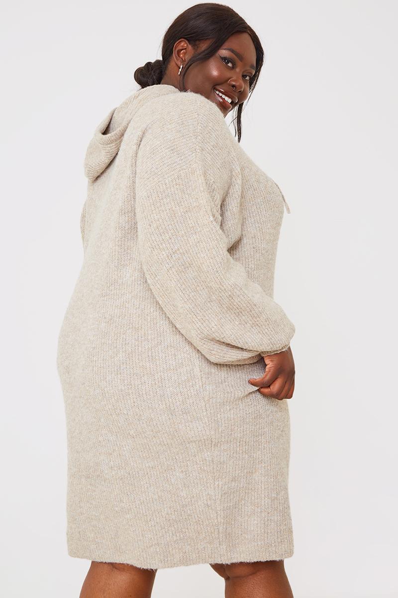 Knitted hoodie dress sale