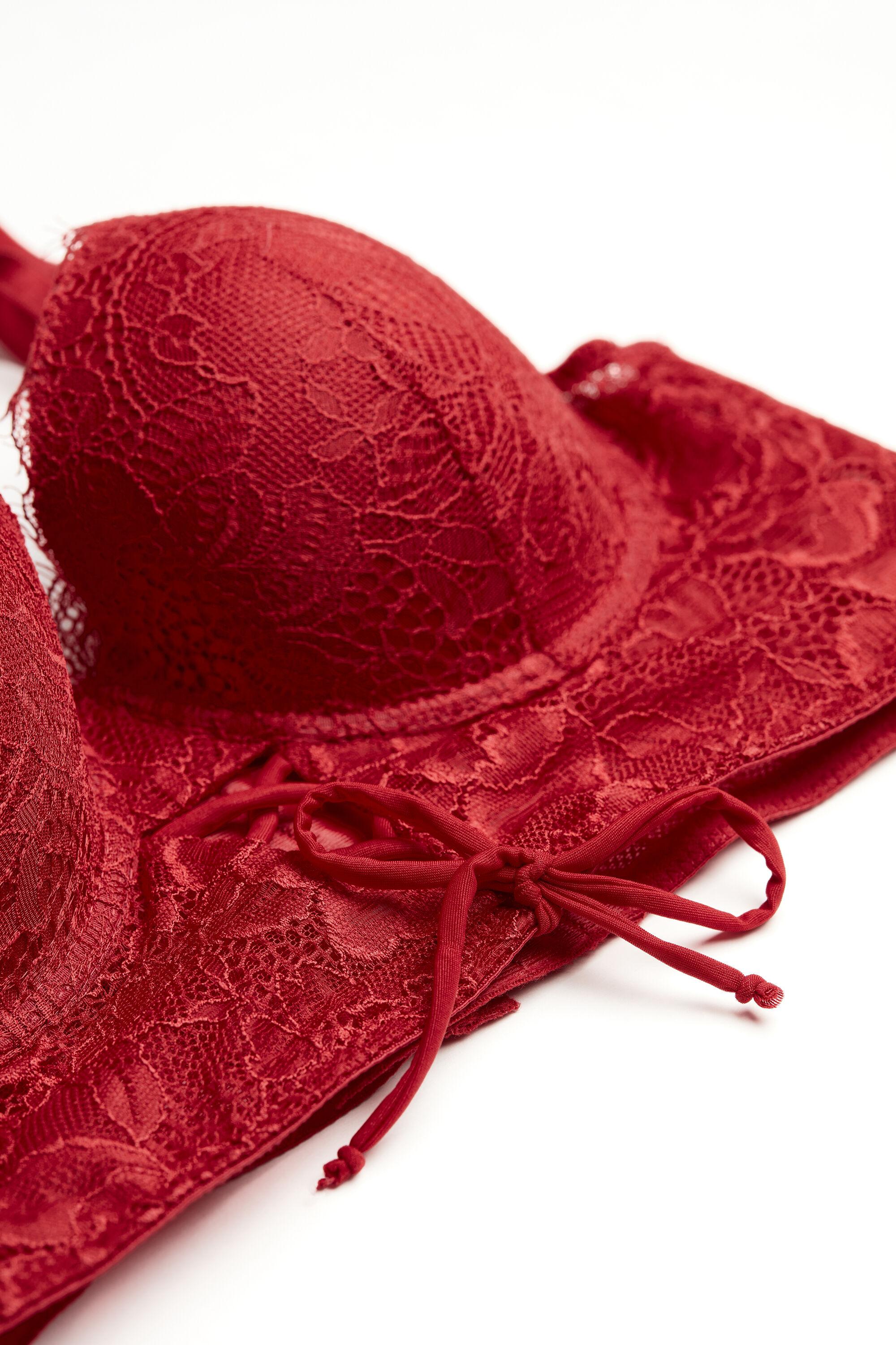 Intimissimi Lace Something Lacy Sofia Bustier Balconette Bra in Red - Lyst