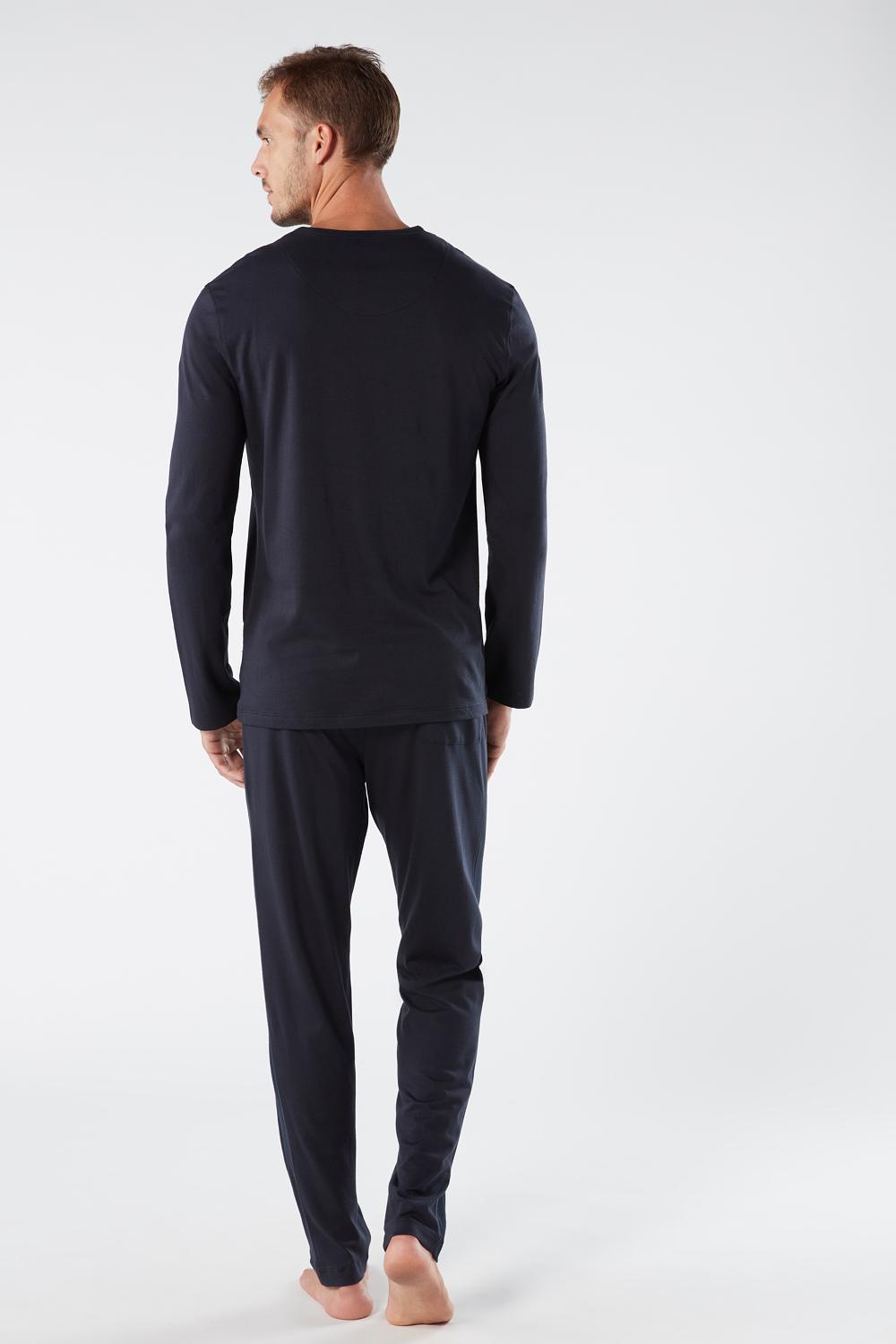 Intimissimi Basic Supima® Cotton Pajama Pant Set in Midnight Blue (Blue