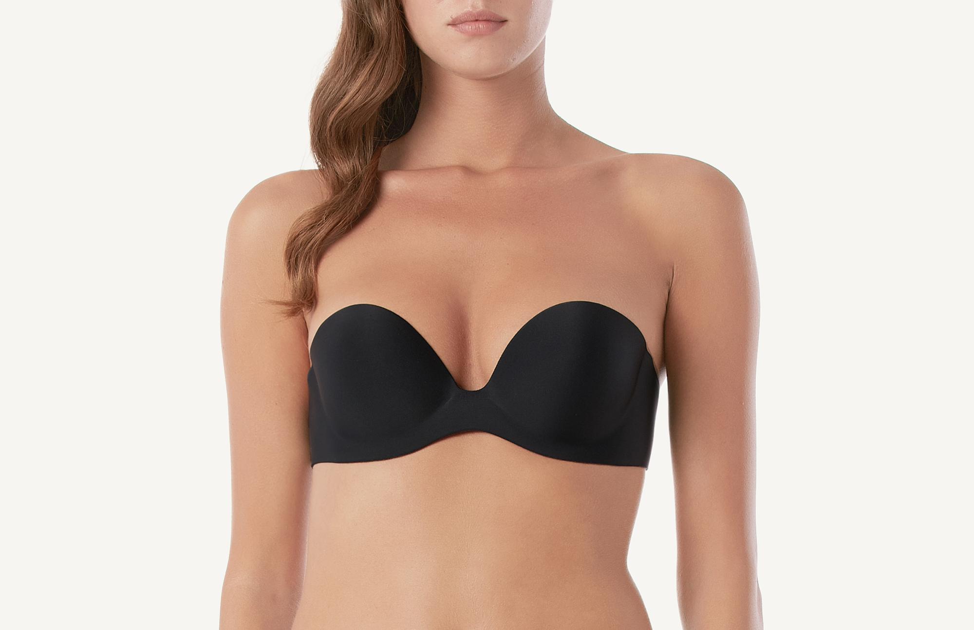 Intimissimi Backless Strapless Stick-on Bra in Black | Lyst