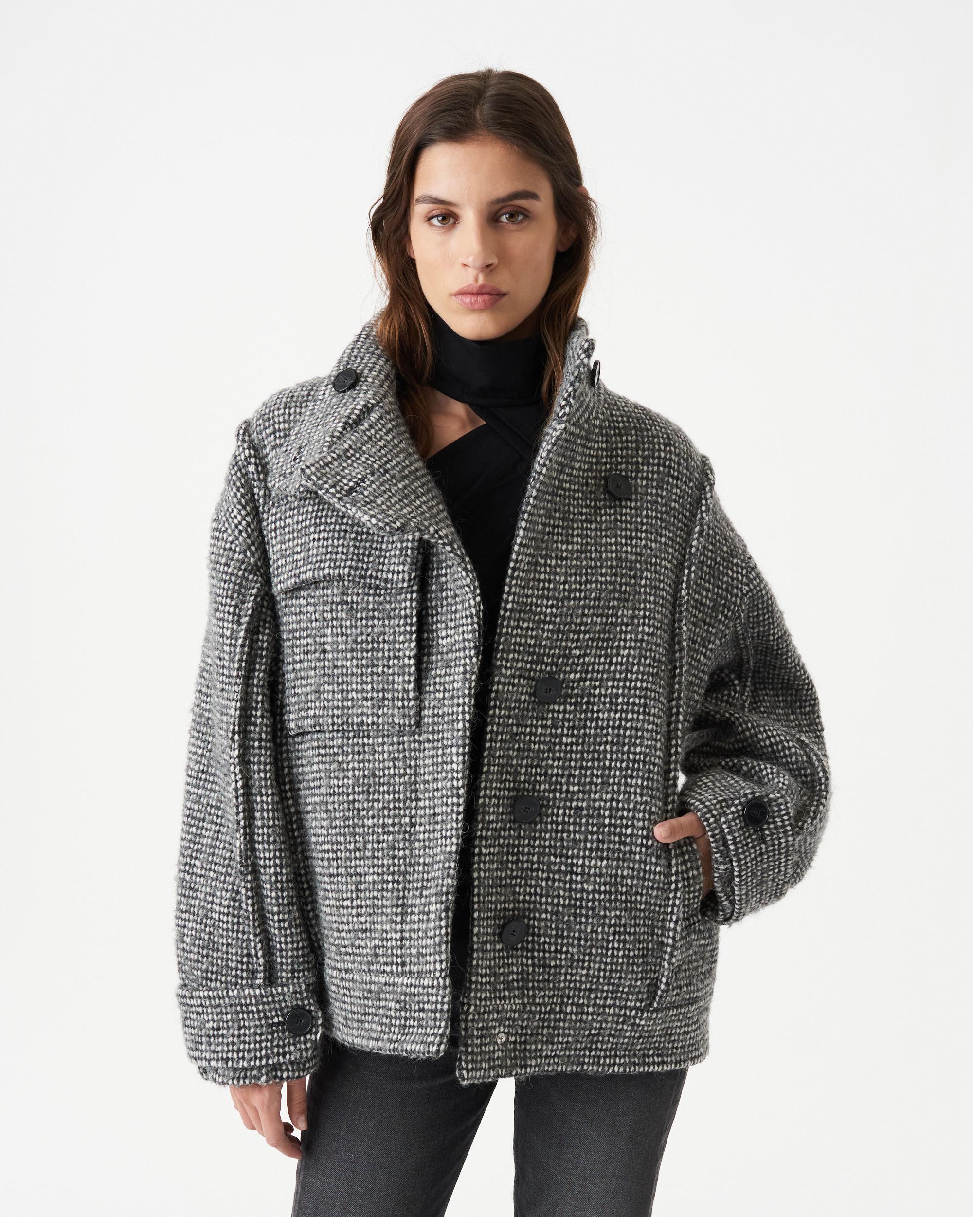 IRO Kachil Tweed Coat in Gray | Lyst