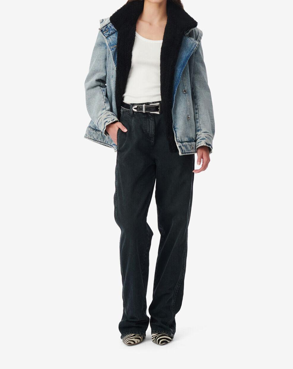 IRO Padded Denim Jacket in Blue Lyst