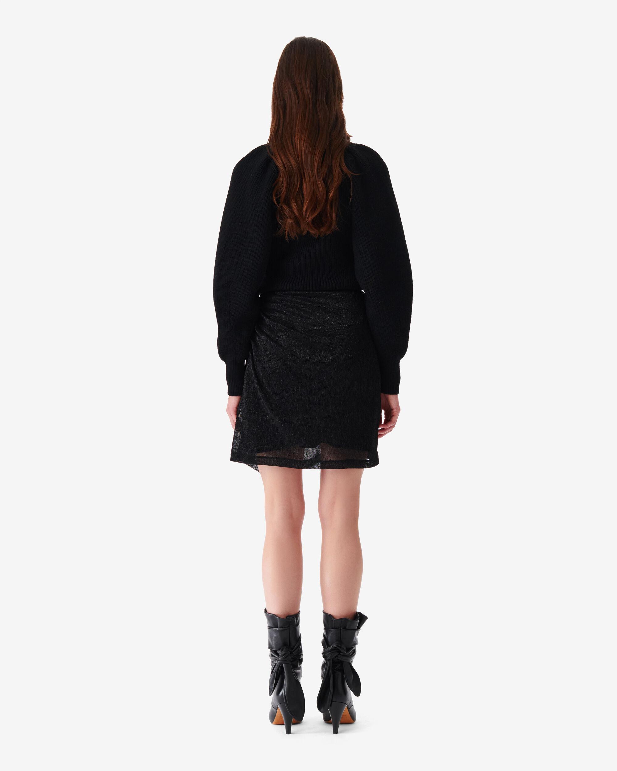 IRO Nuda Short And Frilly Lurex Skirt in Black | Lyst