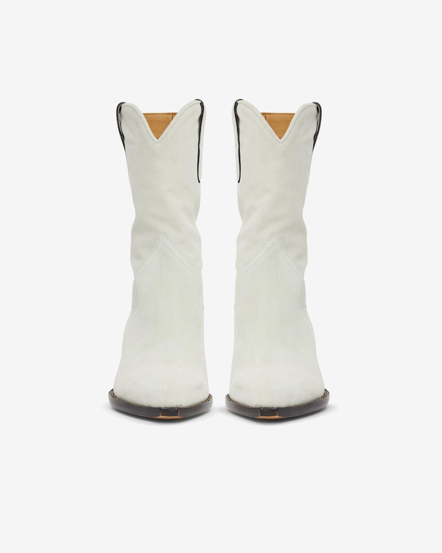 Isabel Marant Dahope Suede Cowboy Boots White | Lyst