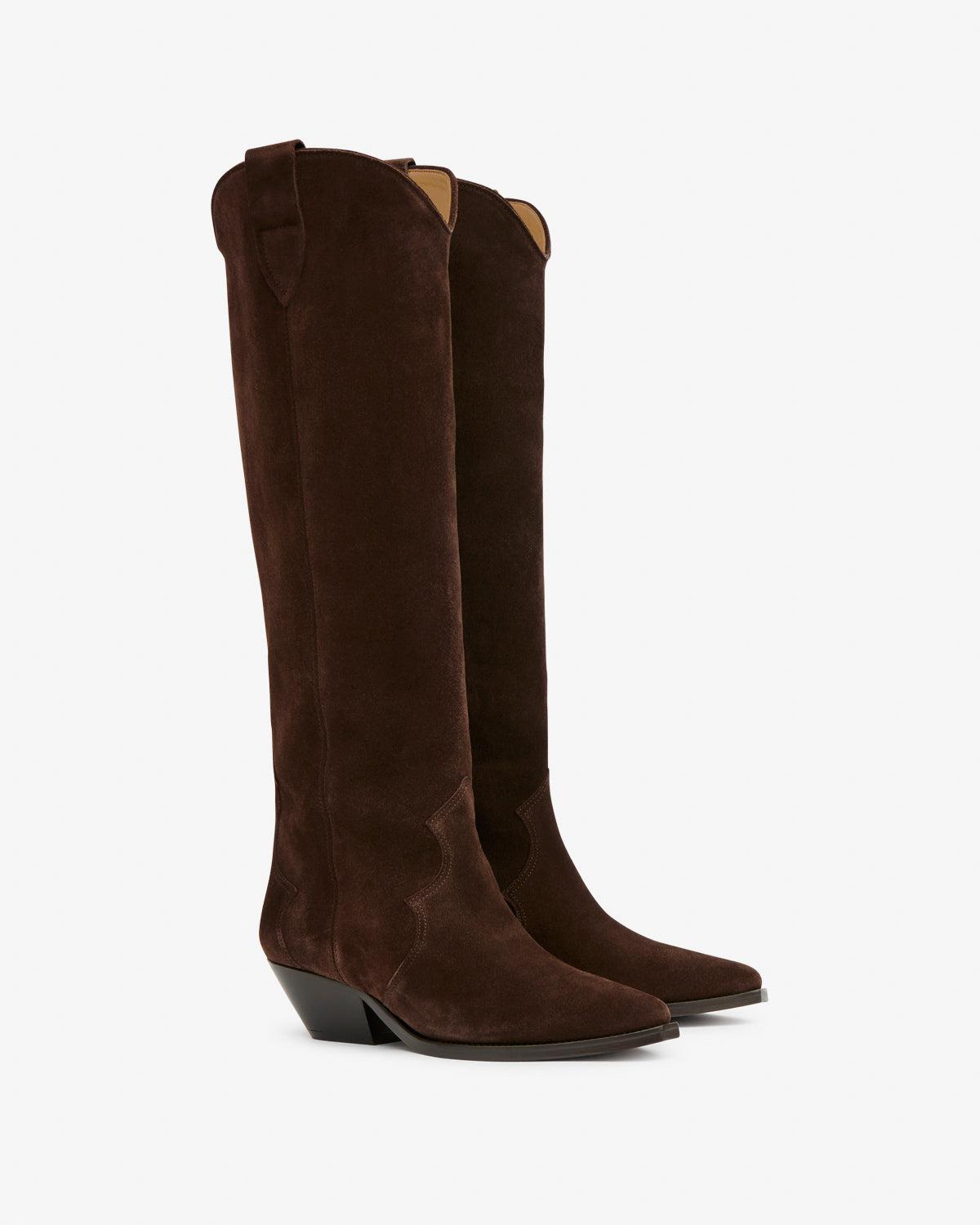 ミドルブーツ ISABEL MARANT - CHOCOLATE LEATHER BOOTS ISABEL MARANT Embellished leather ankle boots | NET-A-PORTER