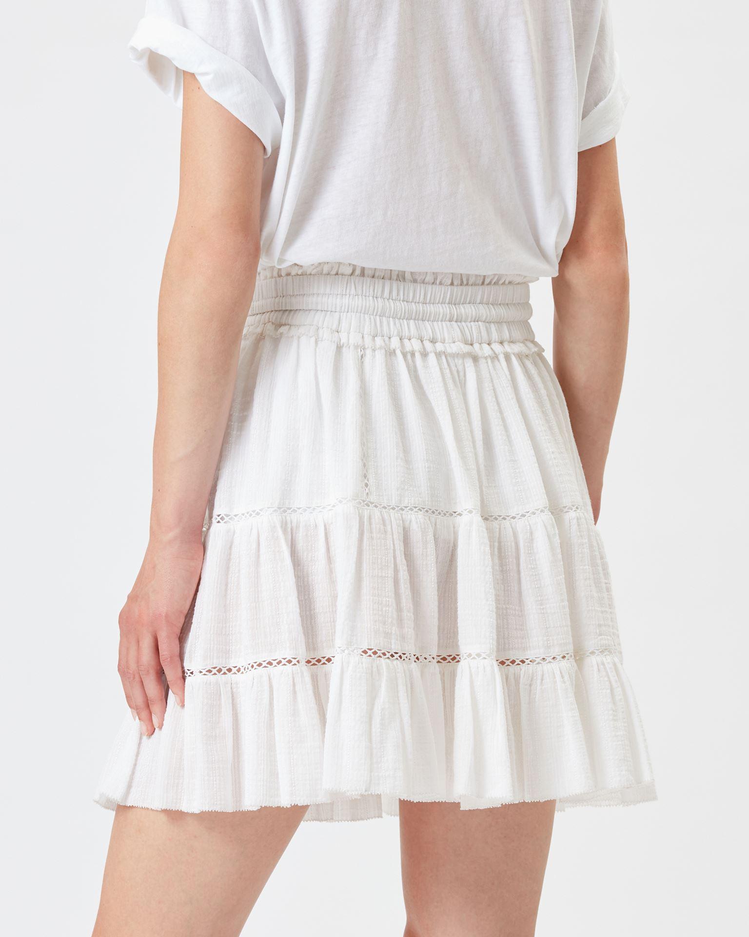 Étoile Marant Lioline Cotton And Linen Skirt in White