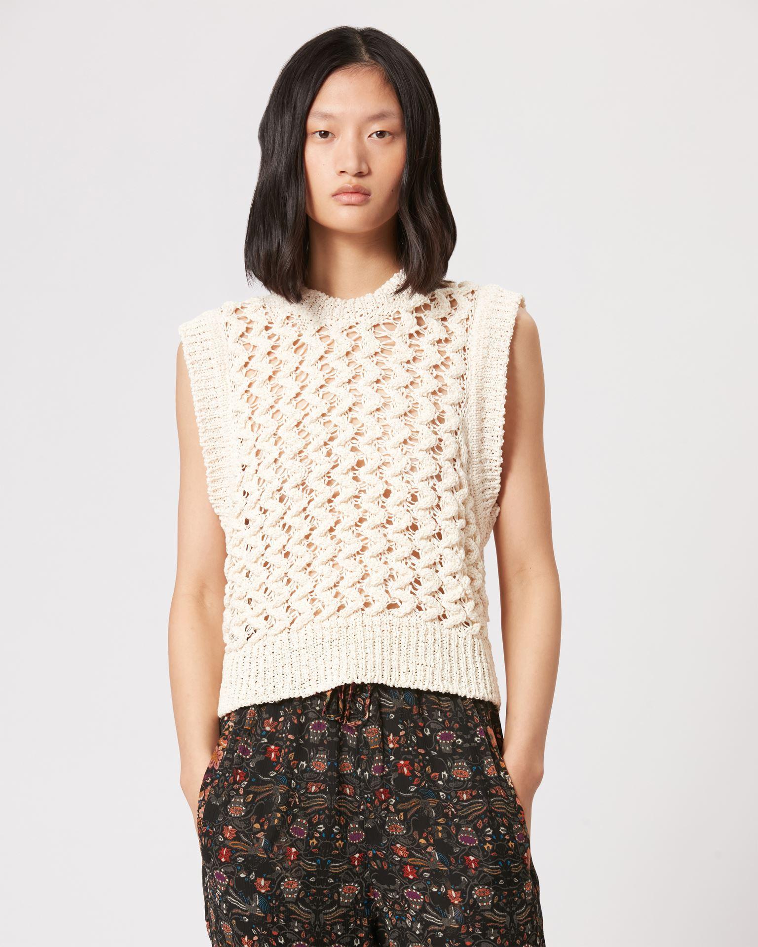 Isabel Marant Faye Cotton Sweater in Natural | UK
