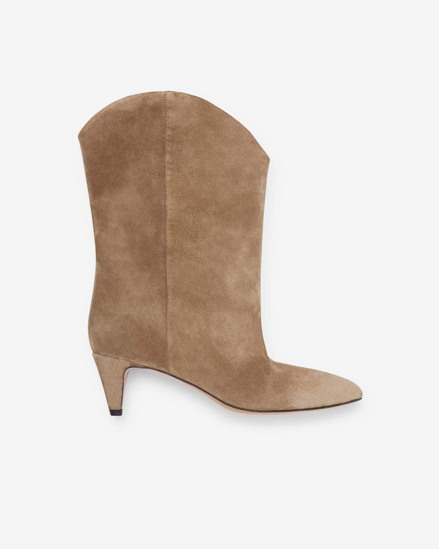 Isabel Marant Dernee Suede Ankle Boots in White | Lyst