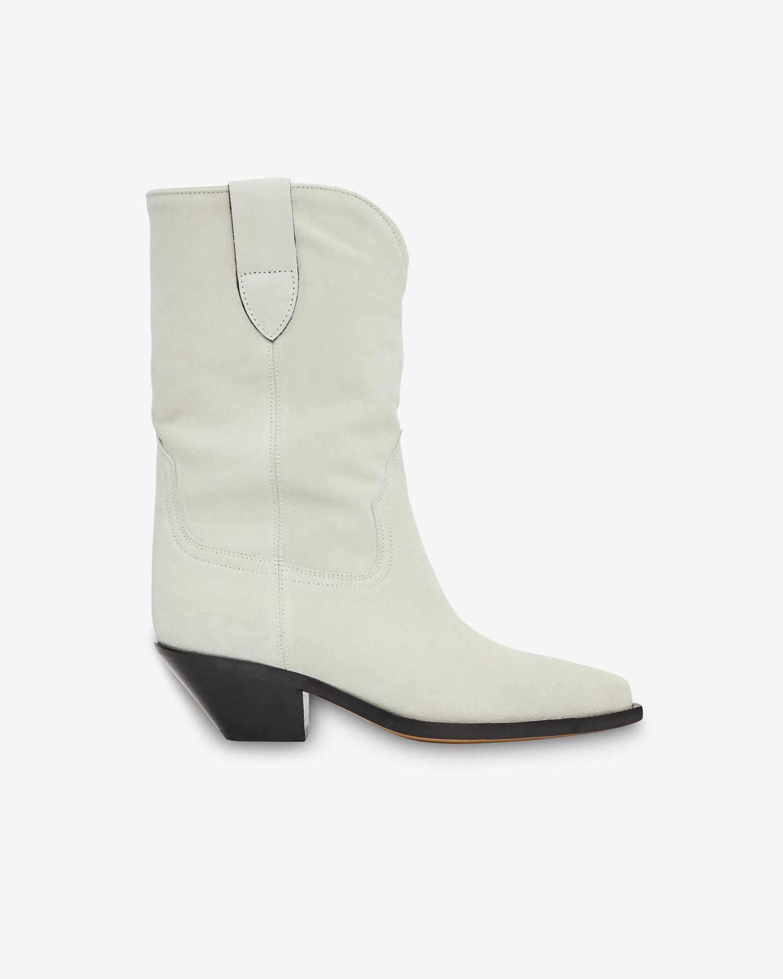 Isabel Marant Dahope Suede Cowboy Boots in White | Lyst