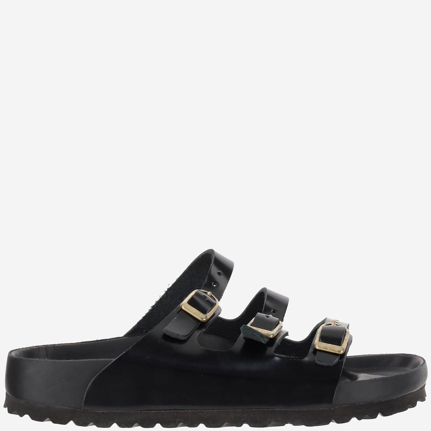 【関税&送料込】Birkenstock Slide Florida Dbuckle Exquisite Birkenstock Florida Exquisite high shine black leather