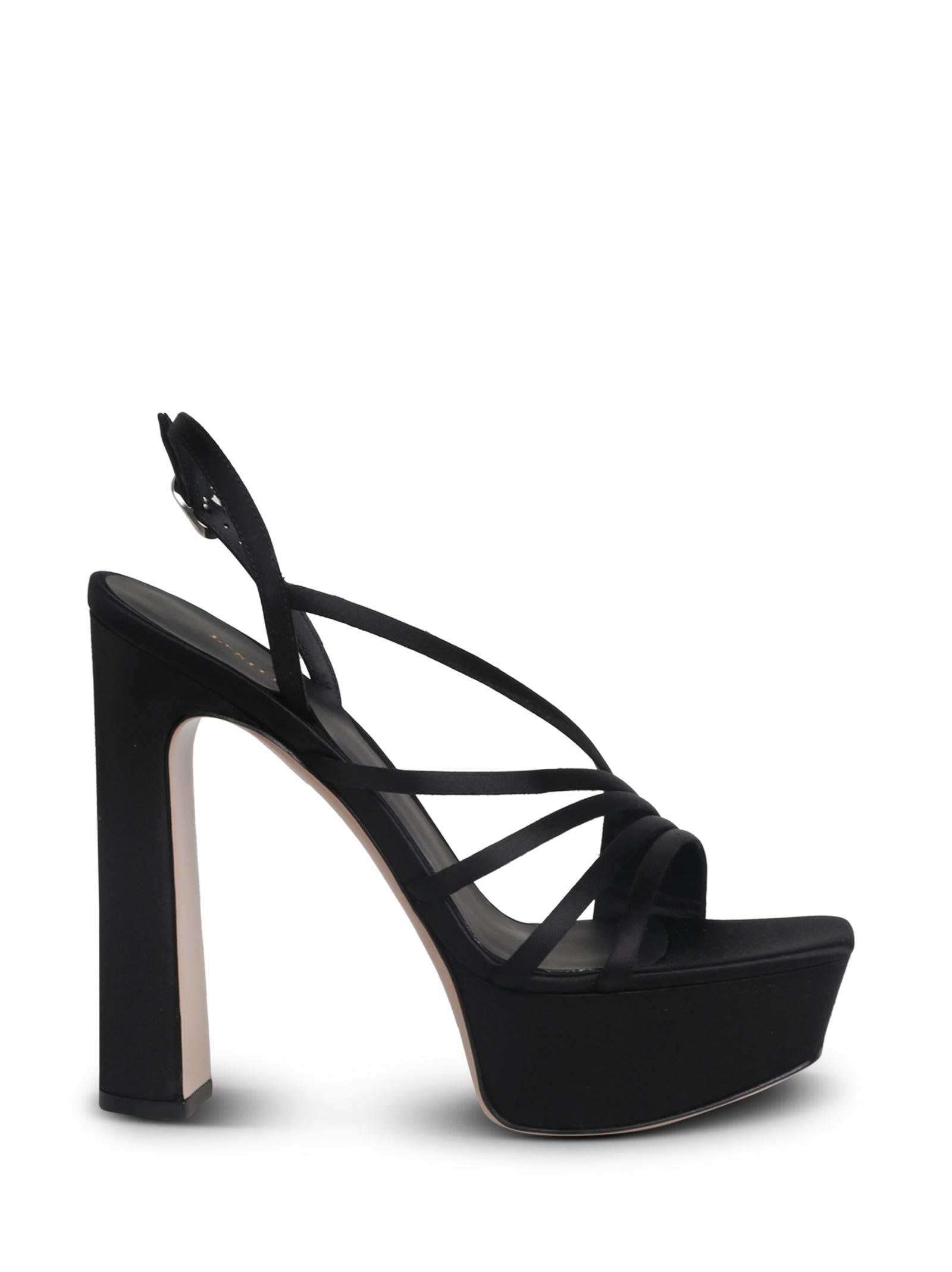 Le Silla Scalert Sandal With Plateau in Black | Lyst
