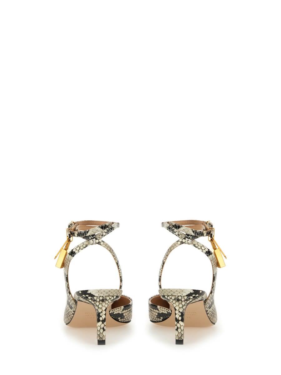 サンダル・ミュール Tom Ford Sandal Slingback Python Tom Ford Slingback Python Sandal in Metallic | Lyst