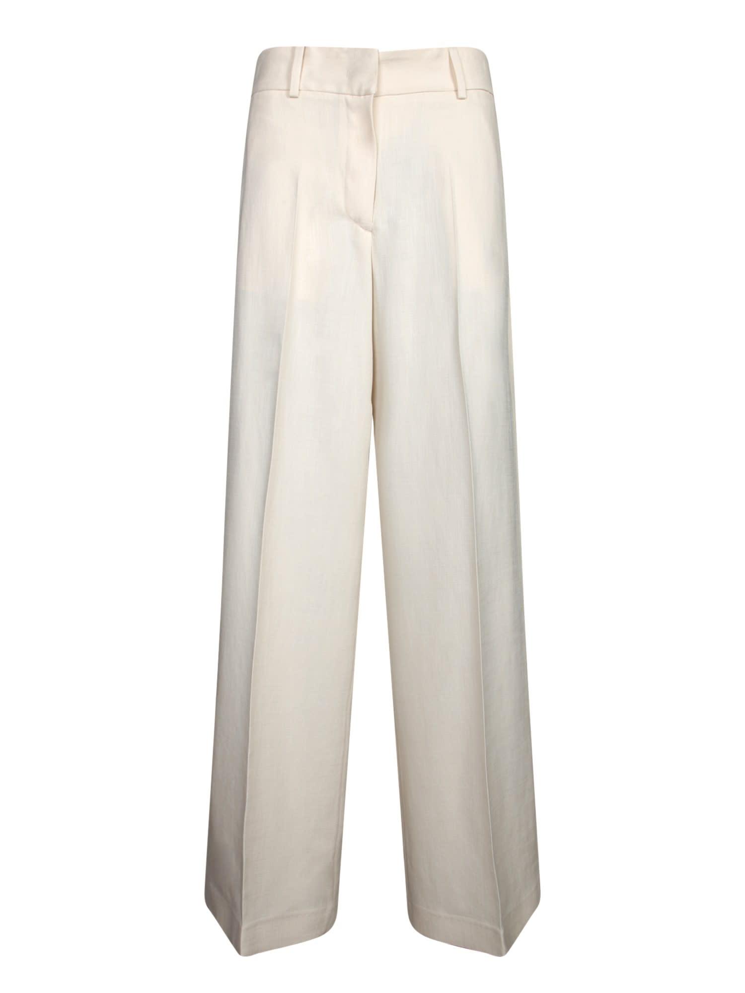 パンツ Msgm Wide Leg Tailored Trousers MSGM Wide-Leg Trousers With Tailored Fit in White | Lyst