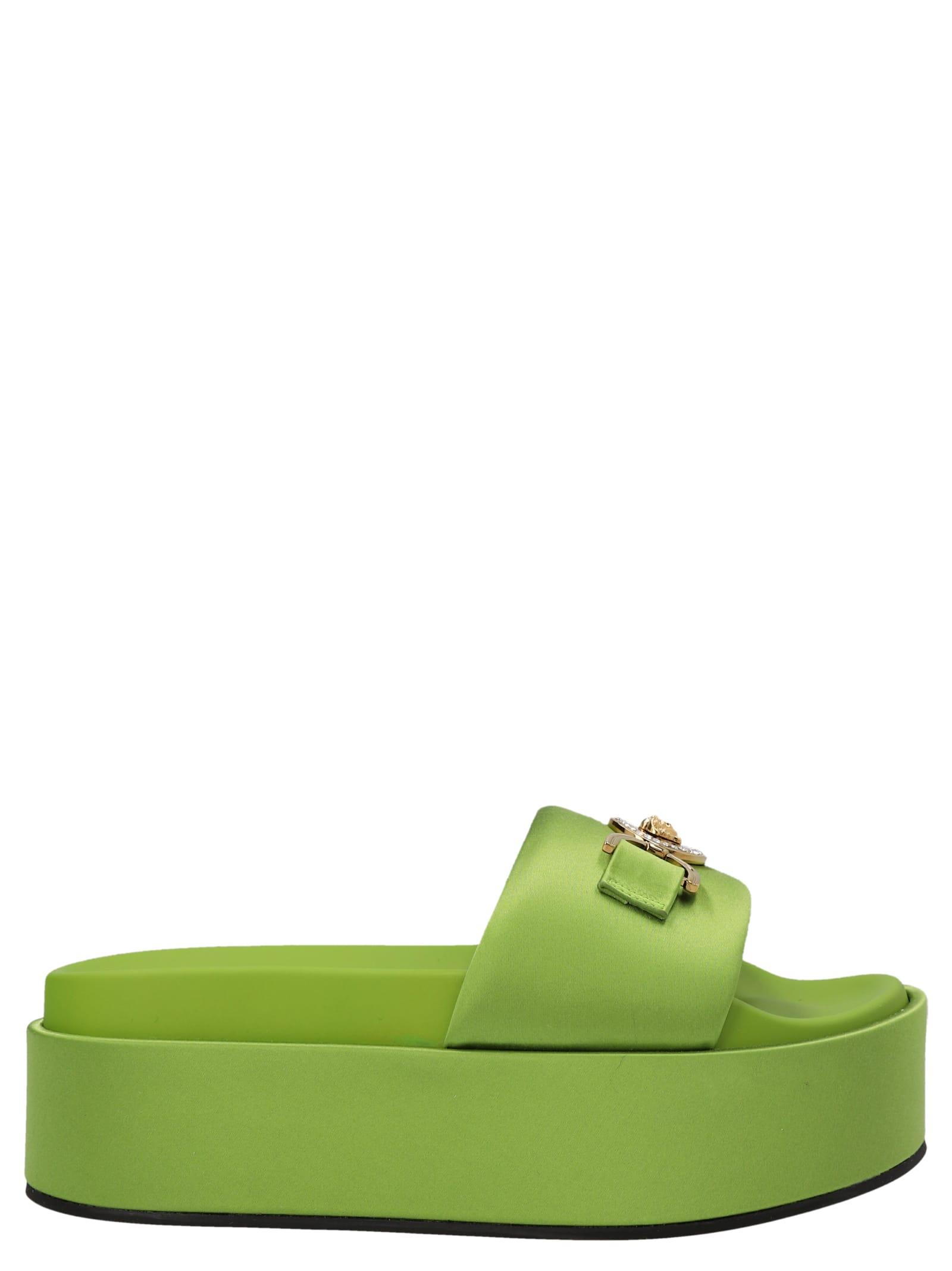 Versace 'medusa biggie' Sandals in Green | Lyst