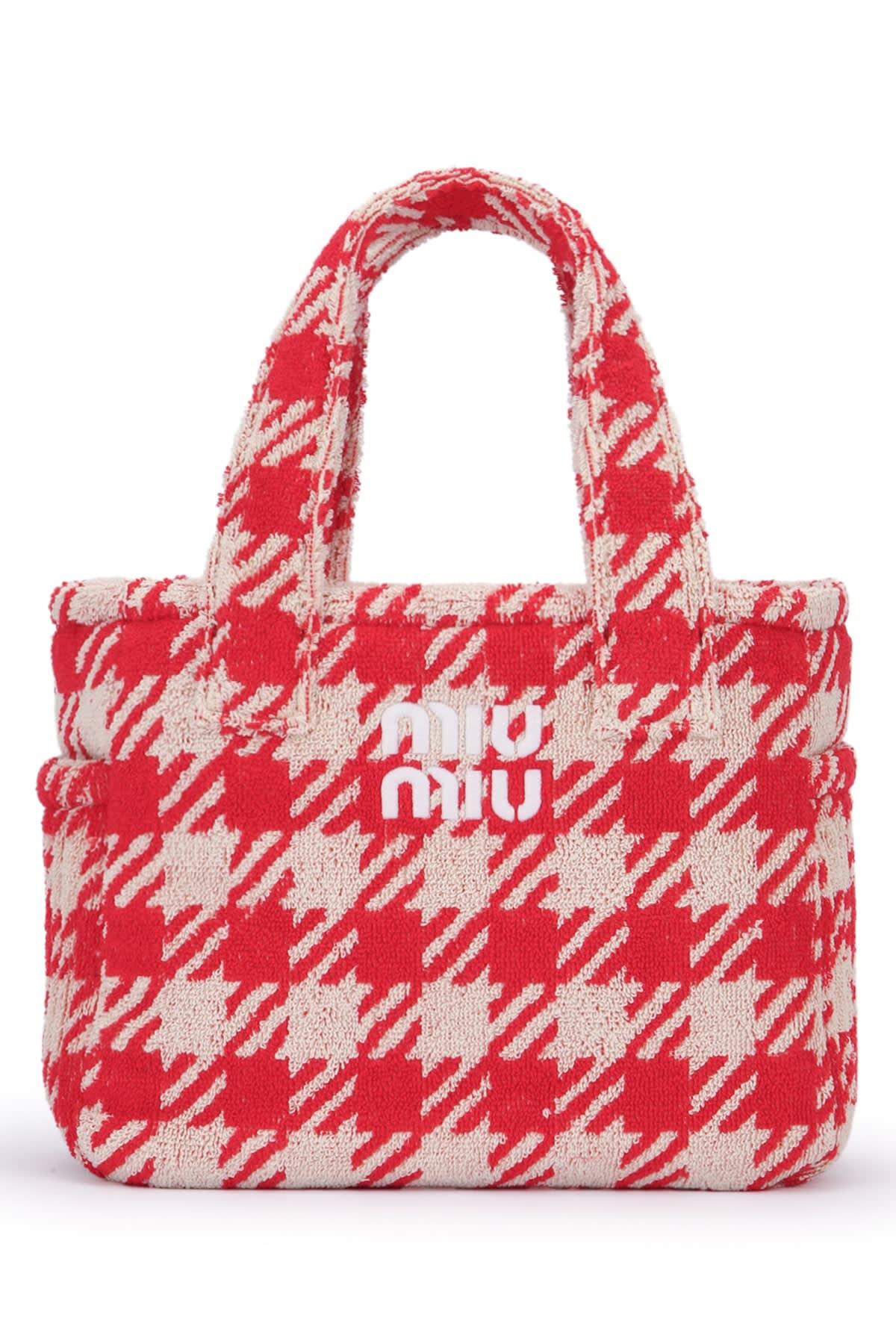 トートバッグ MIU MIU TOTE BAG 国内買付【MIU MIU】レザー トートバッグ (MiuMiu/トートバッグ