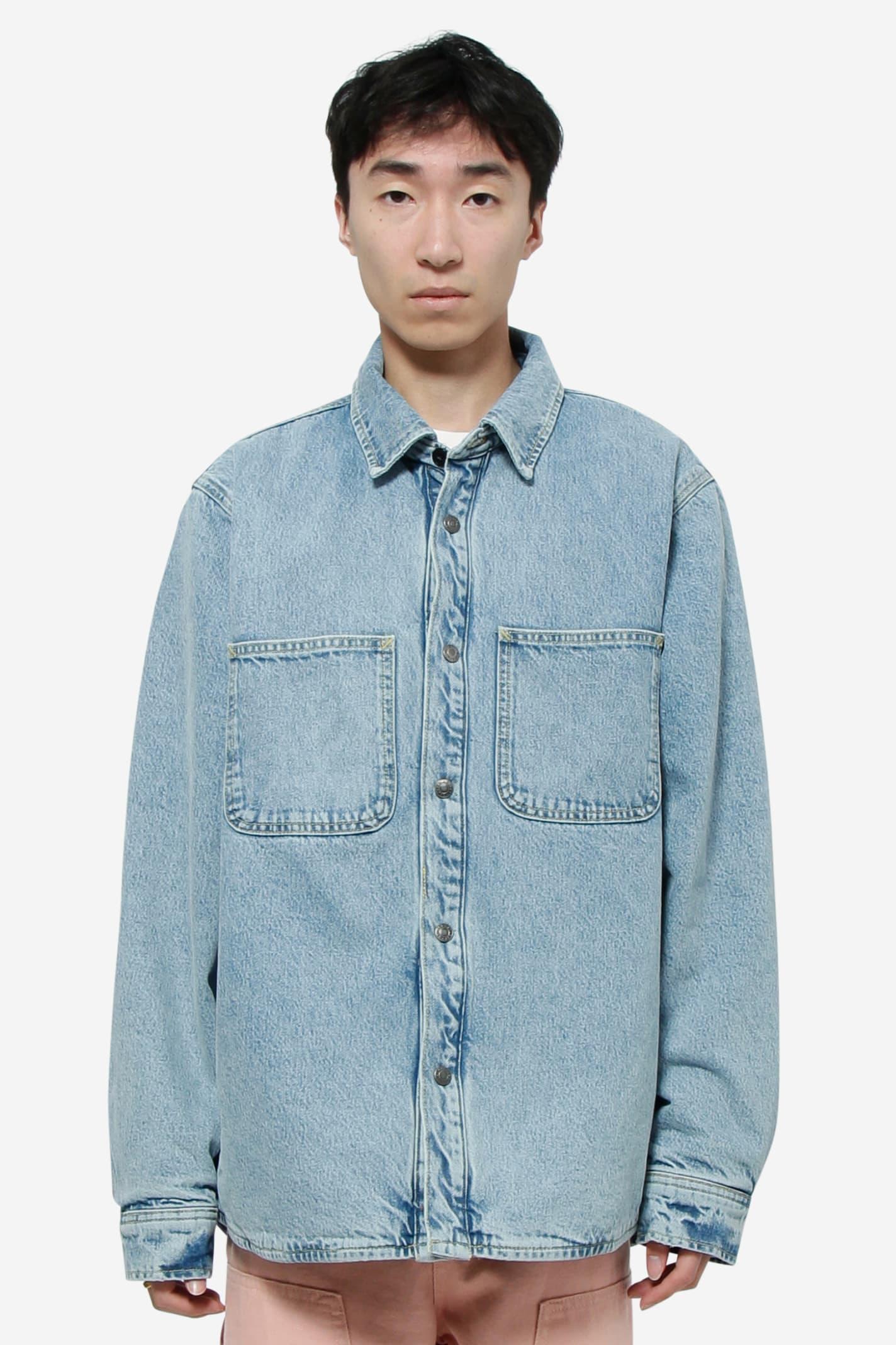 Stussy Sherpa Lined Shirt in Blue for Men | Lyst