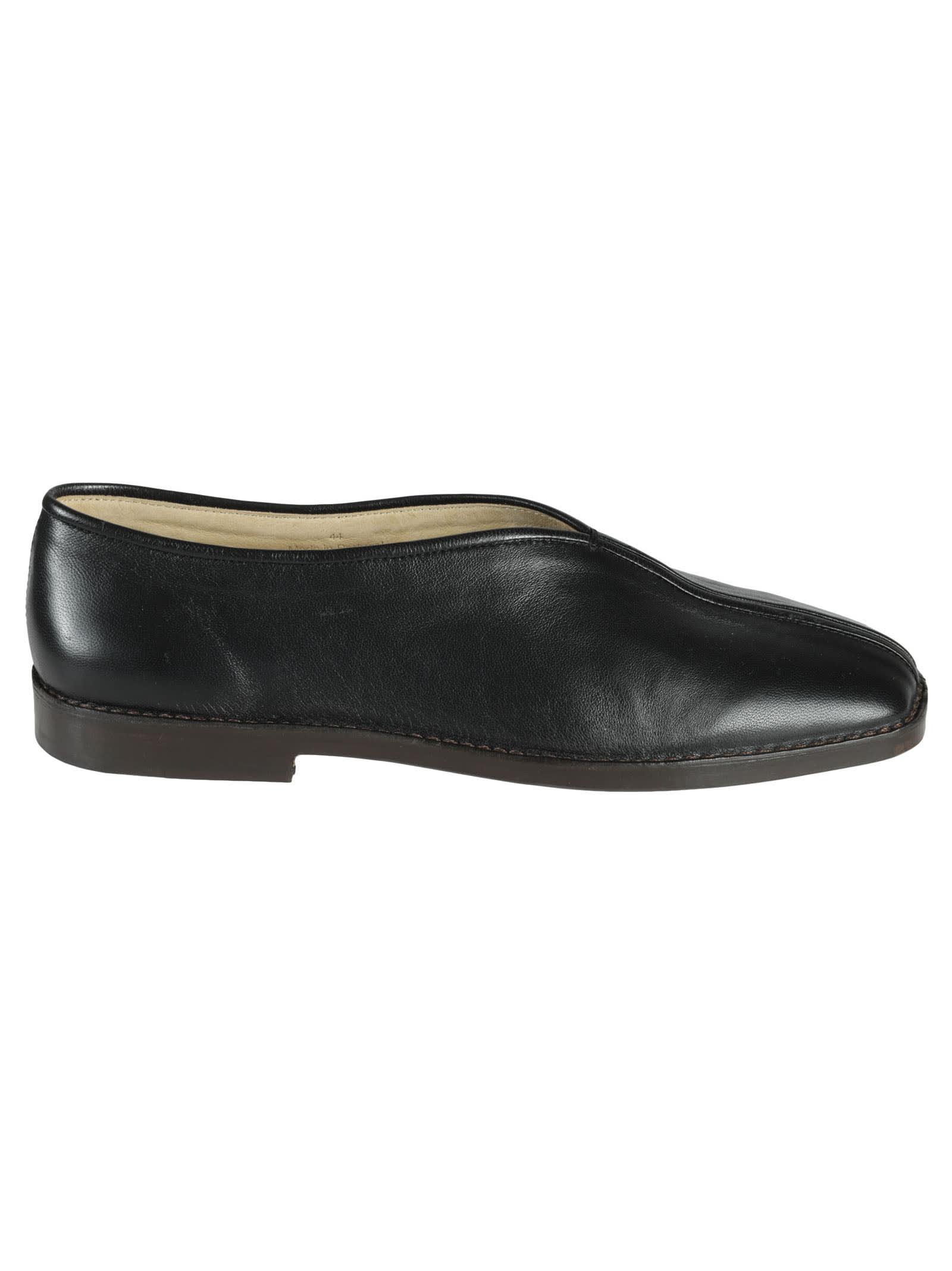Lemaire Flat Piped Slippers in Black for Men | Lyst