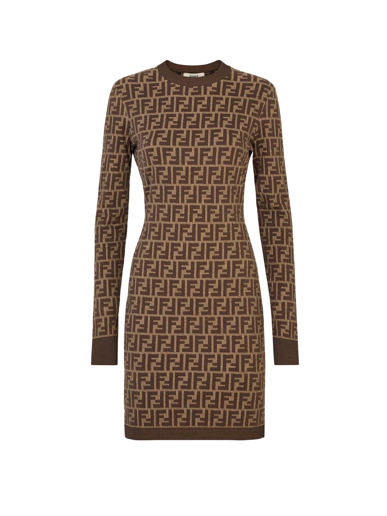 Fendi Dress in Brown Lyst