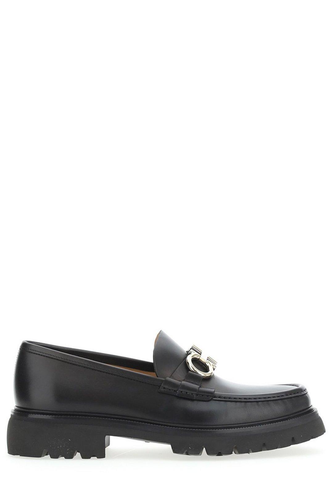 Ferragamo Bleecker Gancini Horsebit Loafers in Gray for Men | Lyst
