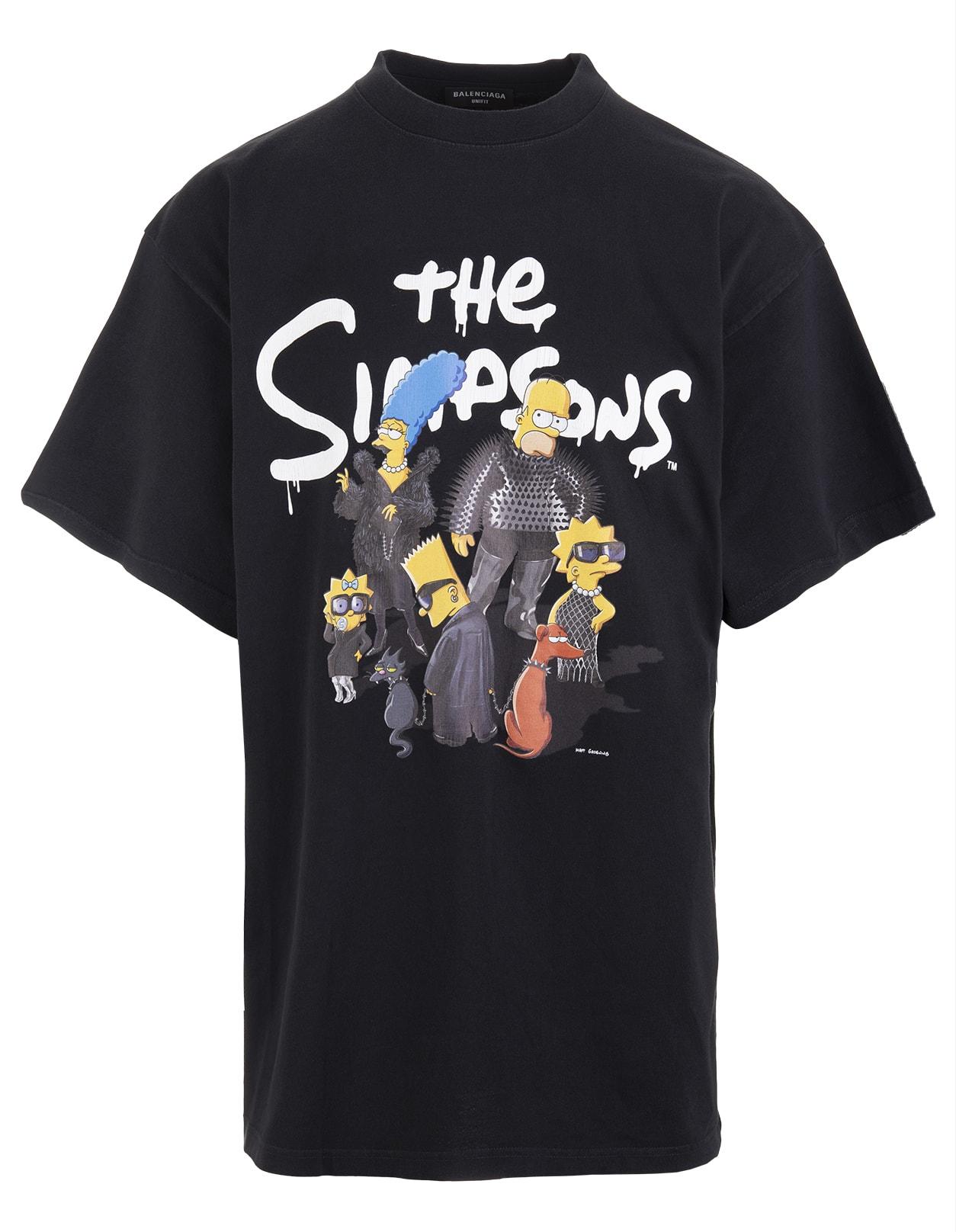 Balenciaga Woman The Simpsons Tm & © 20th Television Small Fit T-shirt -  Women in Black | Lyst