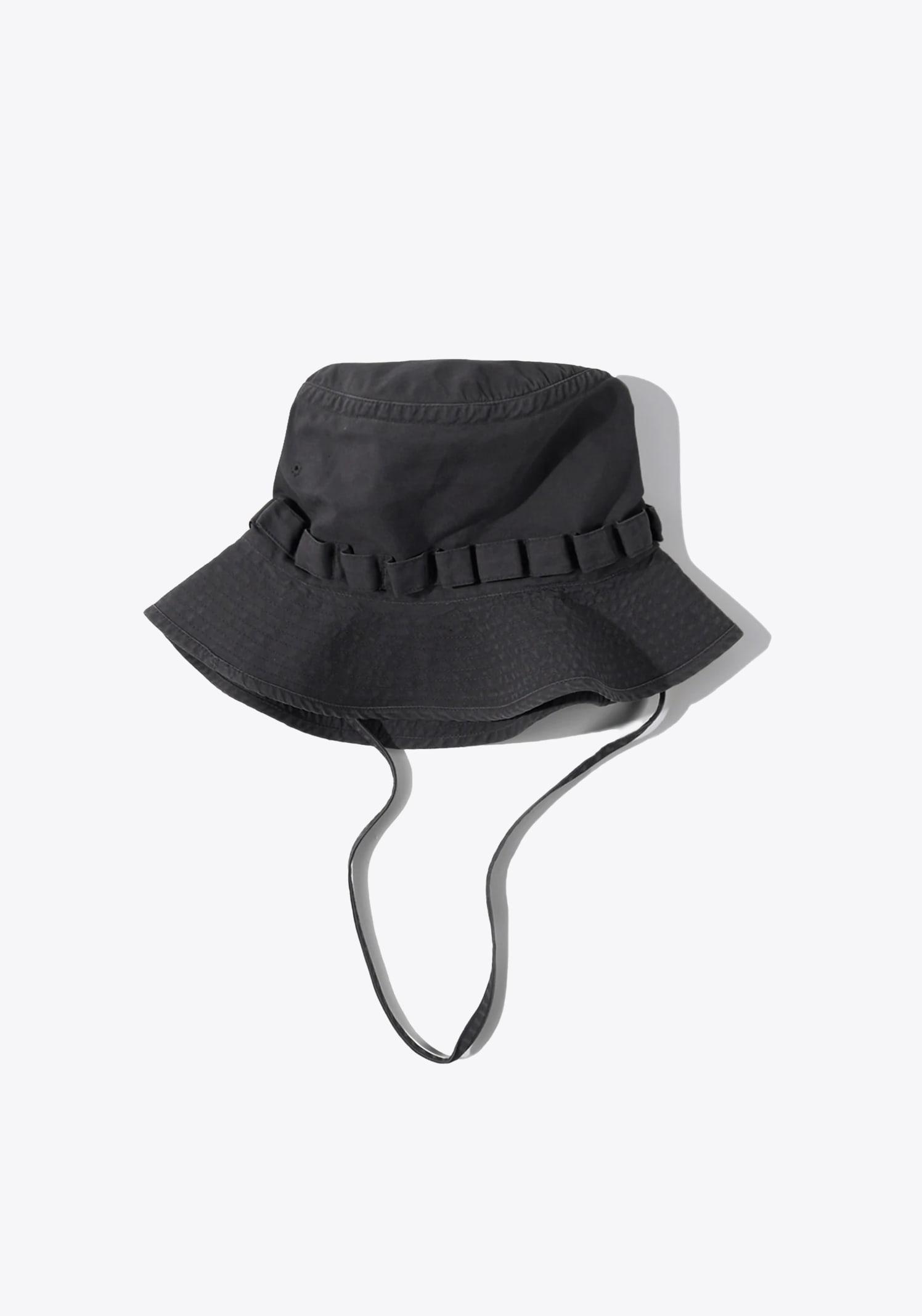 High Boonie Hat Black Cotton Safari Hat 
