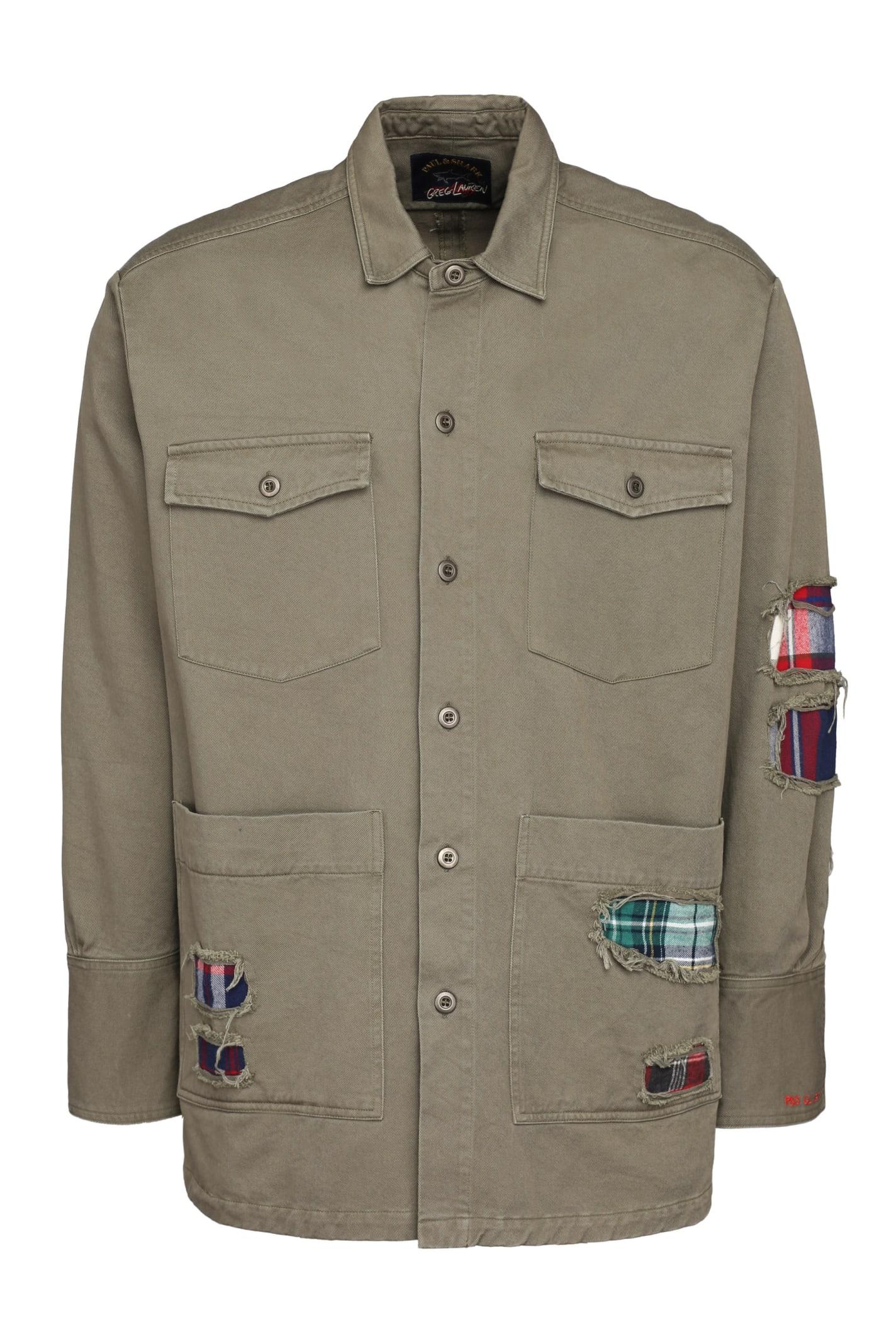 Paul \u0026 Shark Cotton Drill Overshirt in 