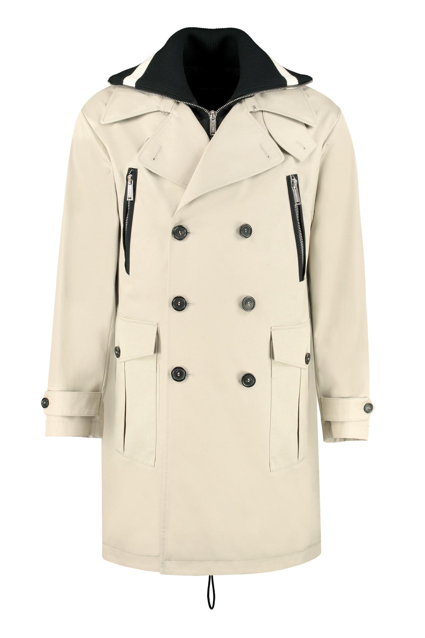 DSquared² Synthetic Double-breasted Trench Coat in Beige (Natural) for Men  - Lyst