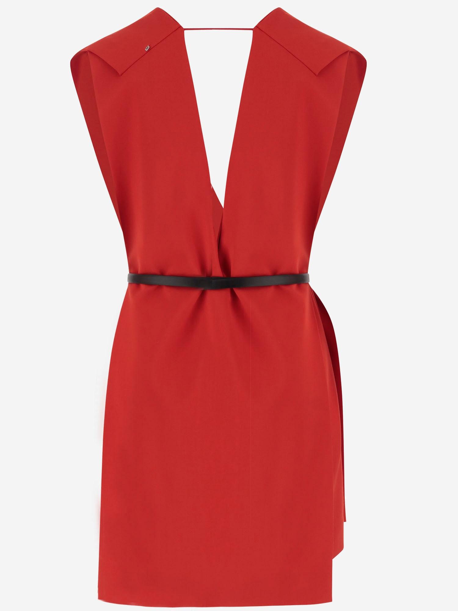 Sportmax Sport Max Stretch Viscose Dress in Red | Lyst