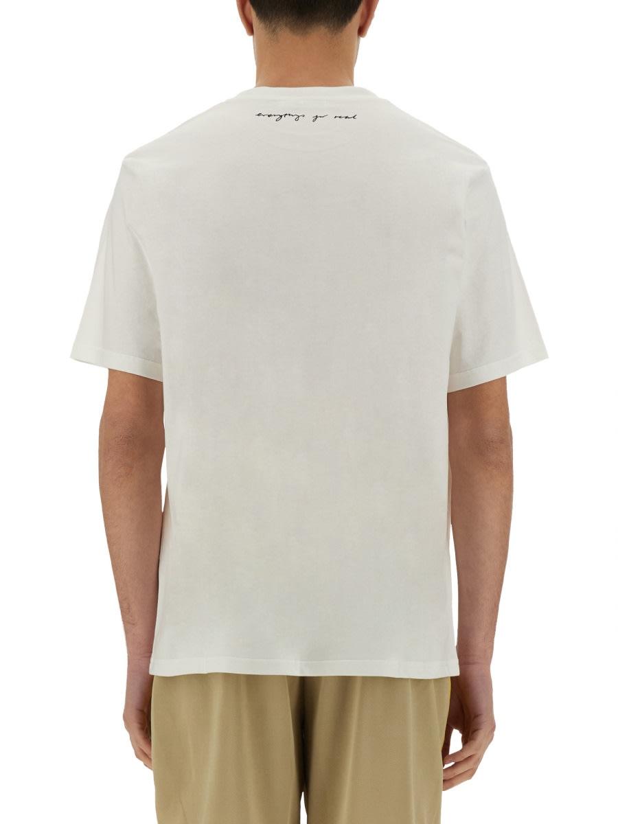 WALES BONNER｜SHORT-SLEEVED ROUND NECK T-SHIRTS (MS24JE1 Wales Bonner Outlet: T-shirt men - White | Wales Bonner t