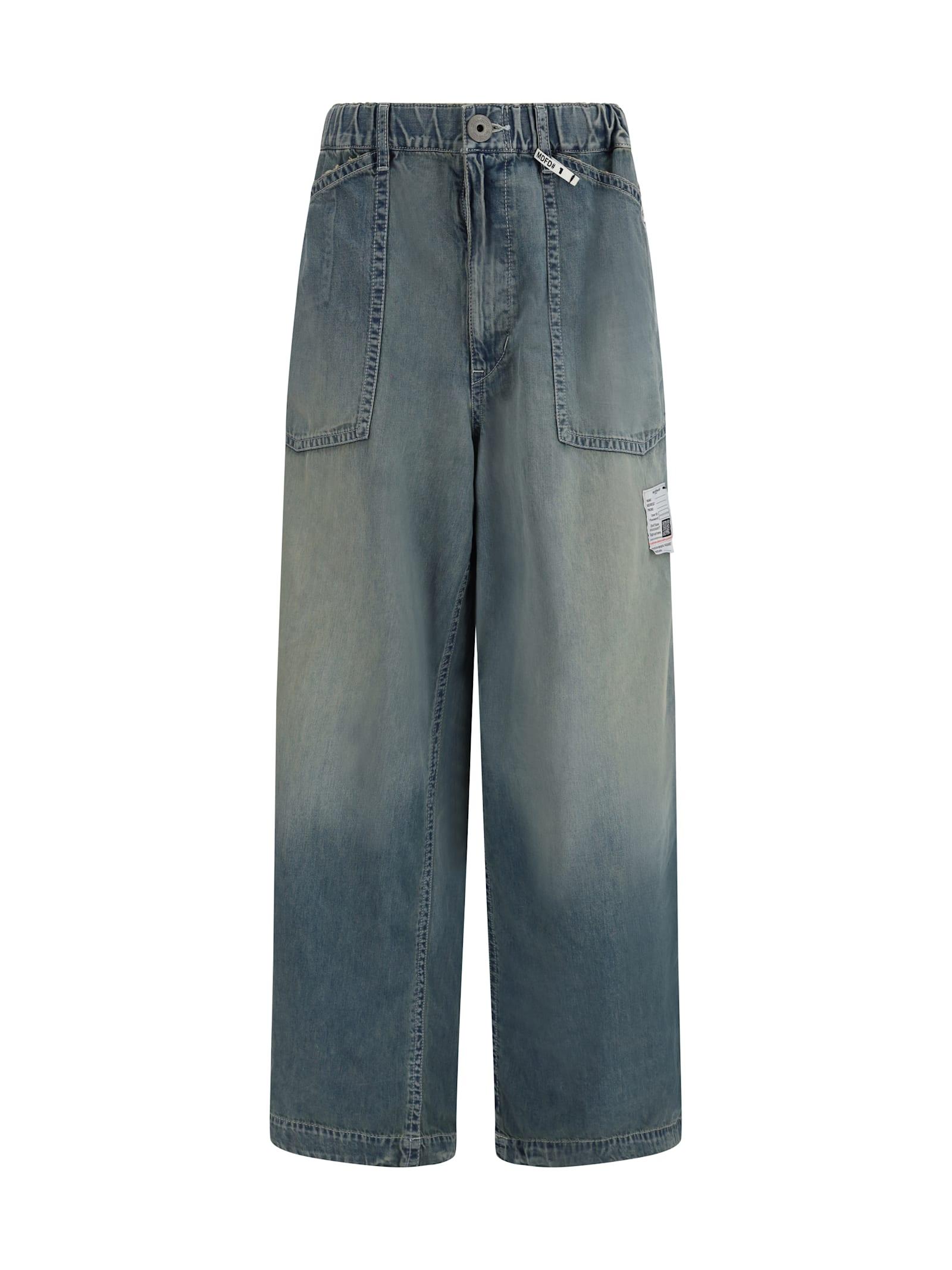 Maison Mihara Yasuhiro Light Denim Wide Pants in Blue | Lyst