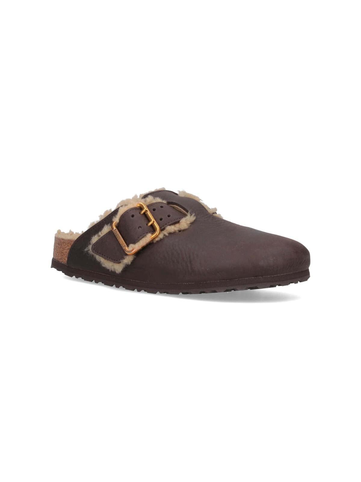 birkenstock boston wool lined mules