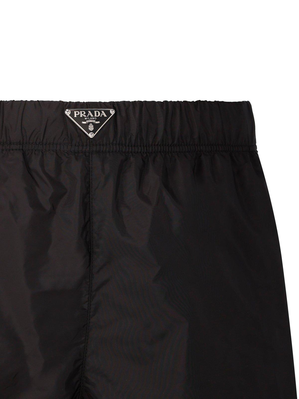 PRADA logo swim shorts black SS25【新作】 Re-Nylon Logo Swim Shorts - Prada - Men | WE IN STYLE