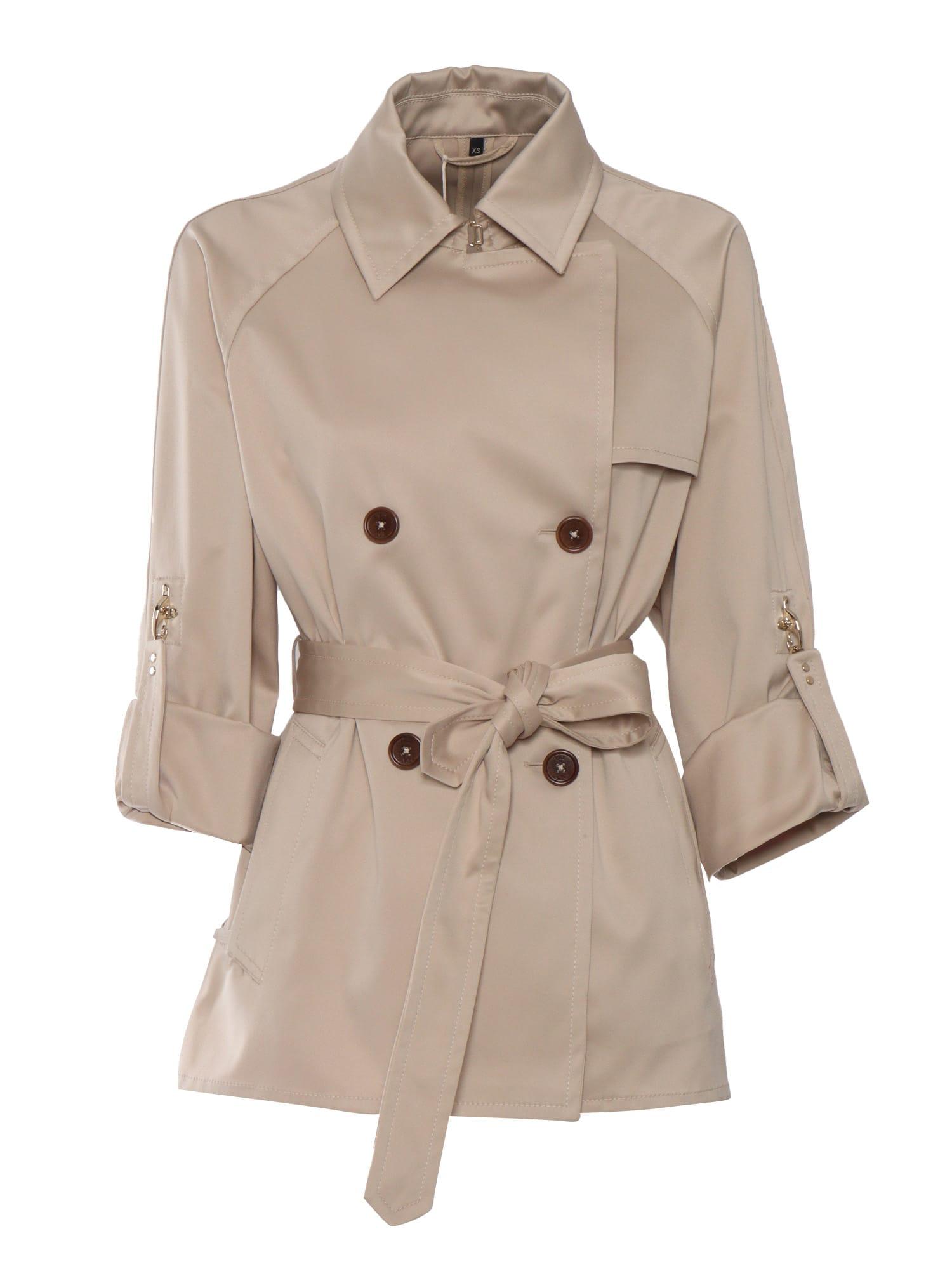トレンチコート Fay Short Trench Coat Short Trench Coat in Technical Cotton -Kids OFF WHITE Junior