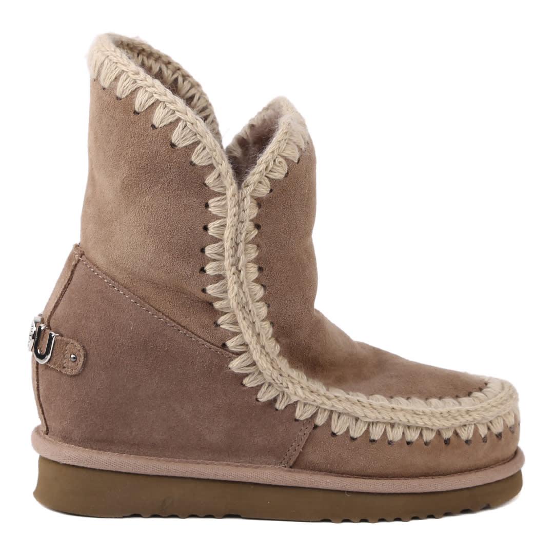 Mou Eskimo Ineer Wedge Boots In Double-face Sheepskin in Brown | Lyst