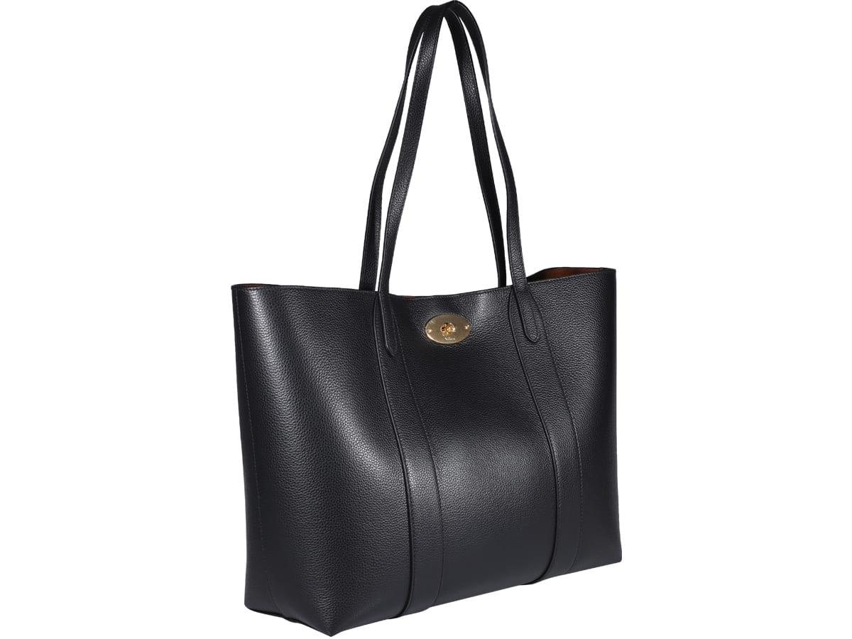 Mulberry Bayswater Tote Small Classic Grain Shopping Bag in Black | Lyst