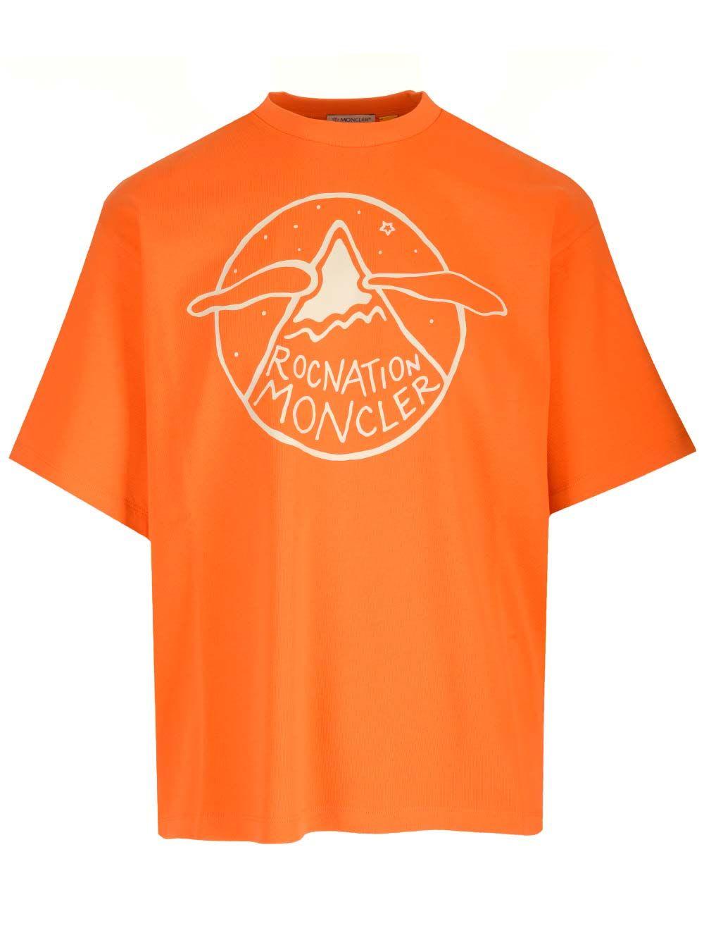 【関税込み】Moncler オレンジ ロゴプリント 長袖Tシャツ moncler--Logo-Motif-T-Shirt.jpeg