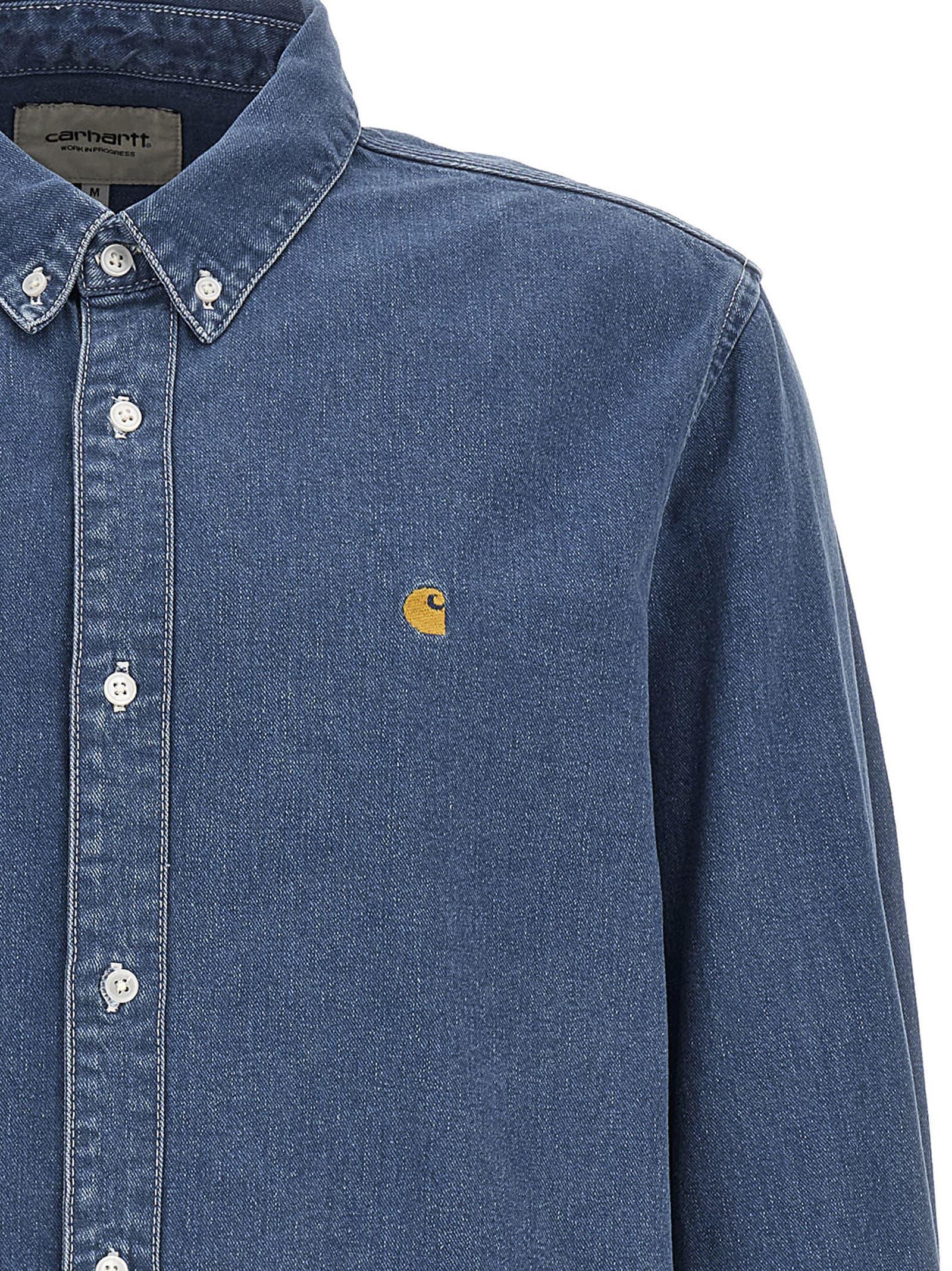 Carhartt L/s Weldon Shirt in Blue for Men | Lyst