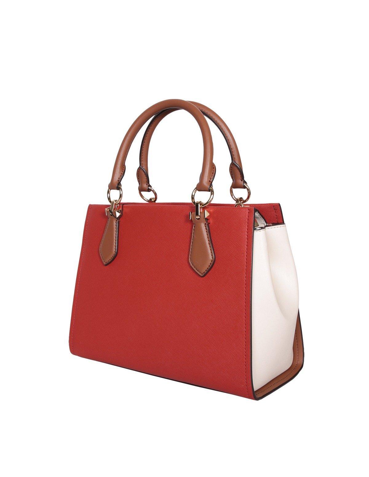 Michael Kors Marilyn Logo Plaque Medium Tote Bag in Red Lyst UK