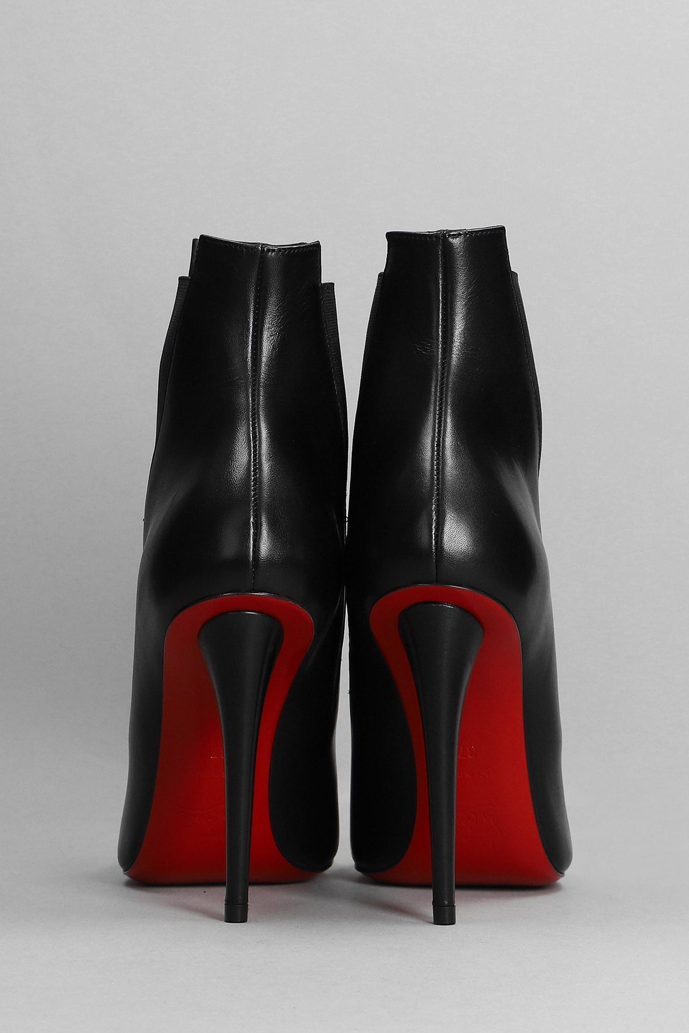 Christian Louboutin Astribooty 100 High Heels Ankle Boots In Black Leather  - Save 37% | Lyst