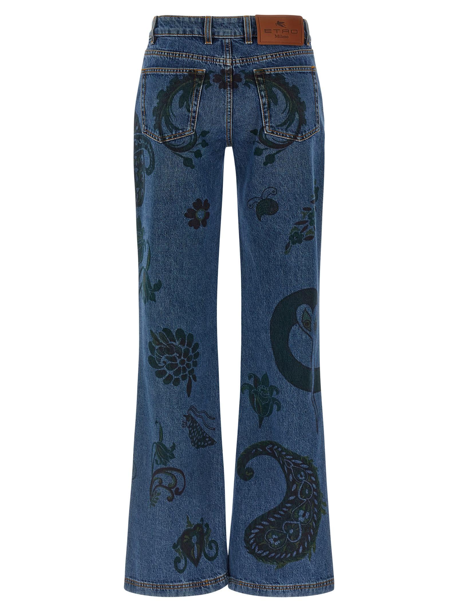 デニム・ジーパン ETRO Jeans maxi Paisley Etro Maxi Paisley Jeans Purple | Wanan Luxury